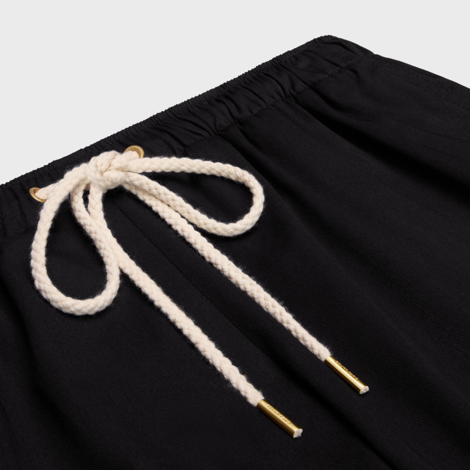 Pants Cargo Taille Basse Gabardine Coton Pantalon - Black - Image 3