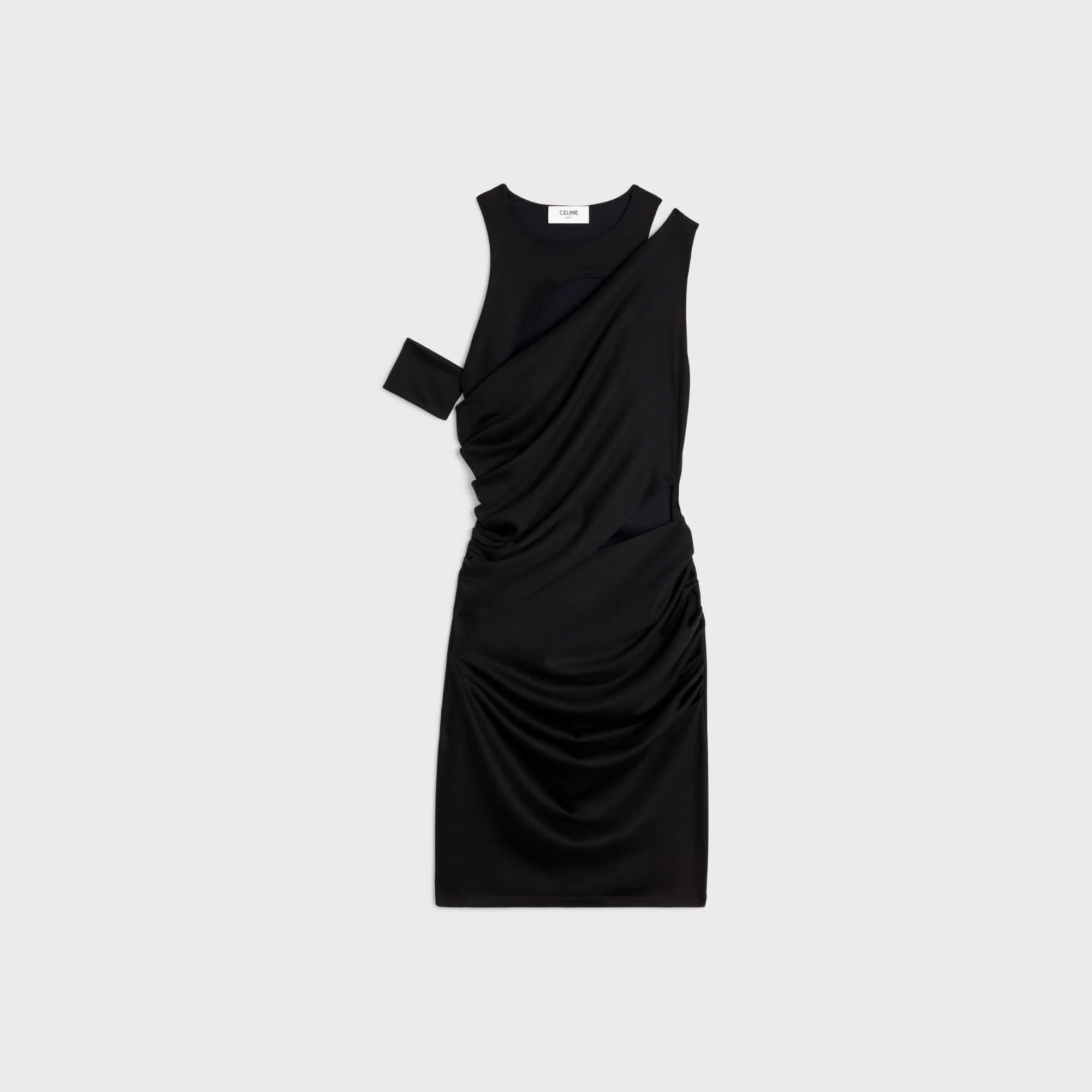 Dress Lolita Off Shoulder Robe Jersey Laine Stretch - Ultra Black