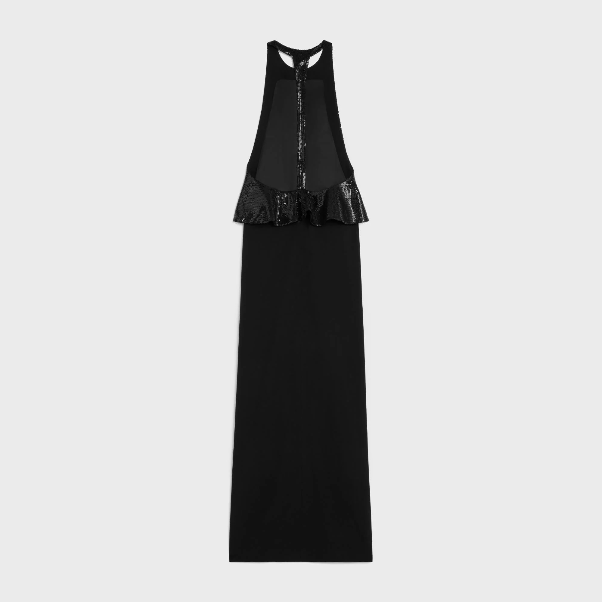 Dress Colonne Brodee Satin-Backed Crepe Robe - Black - Image 2