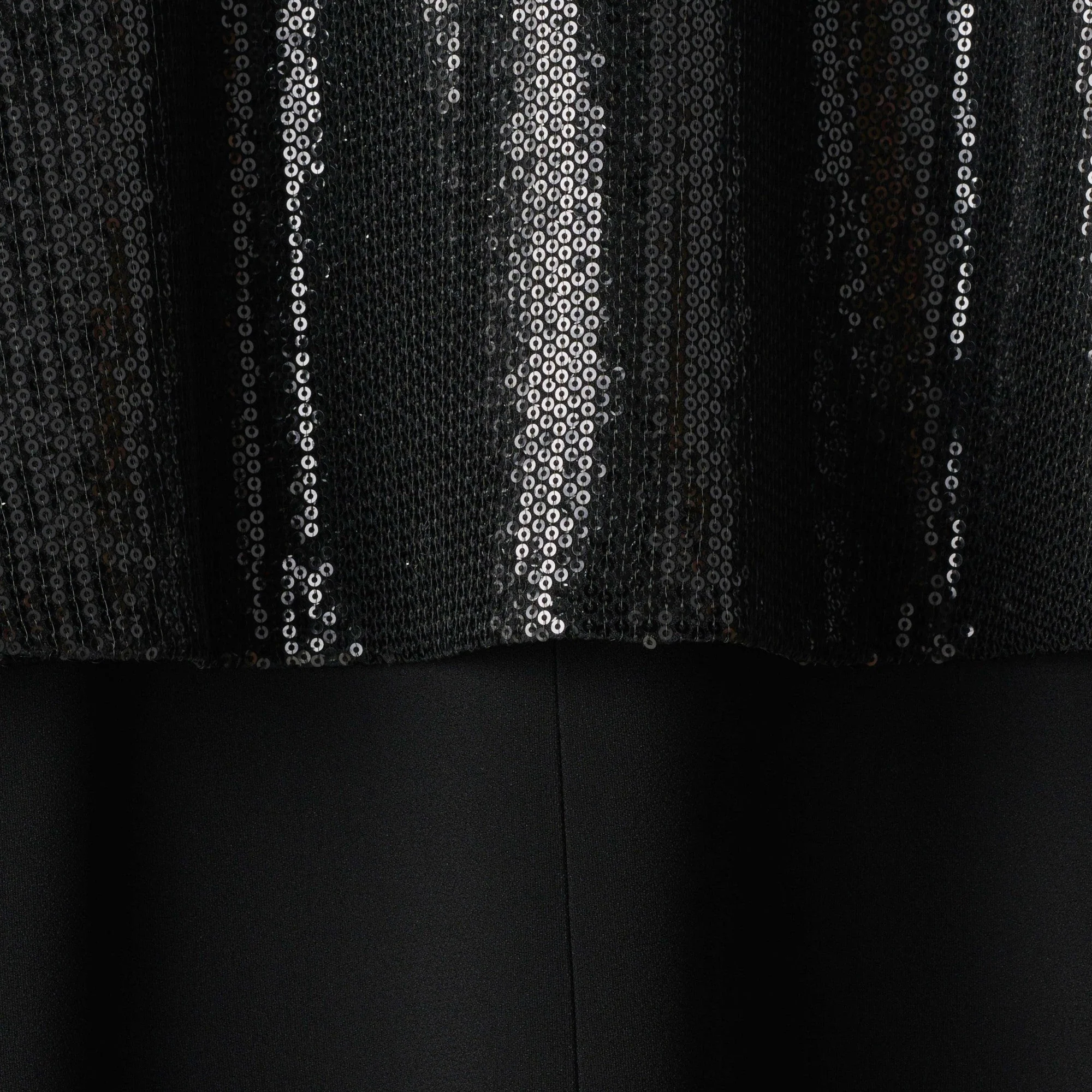 Dress Colonne Brodee Satin-Backed Crepe Robe - Black - Image 4