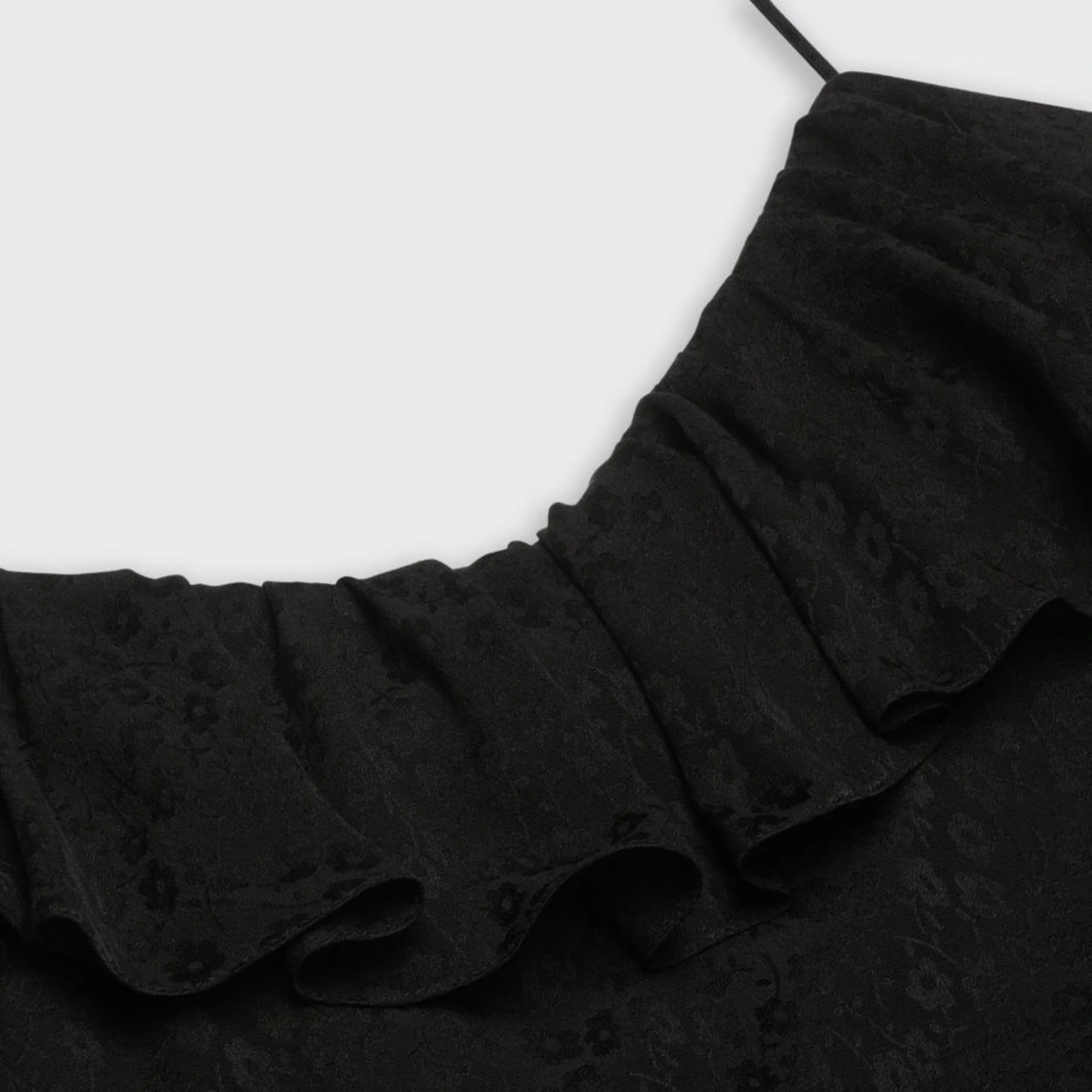 Dress Bretelles 70S Jacq Soie Fleurettes T/T Robe - Black - Image 4