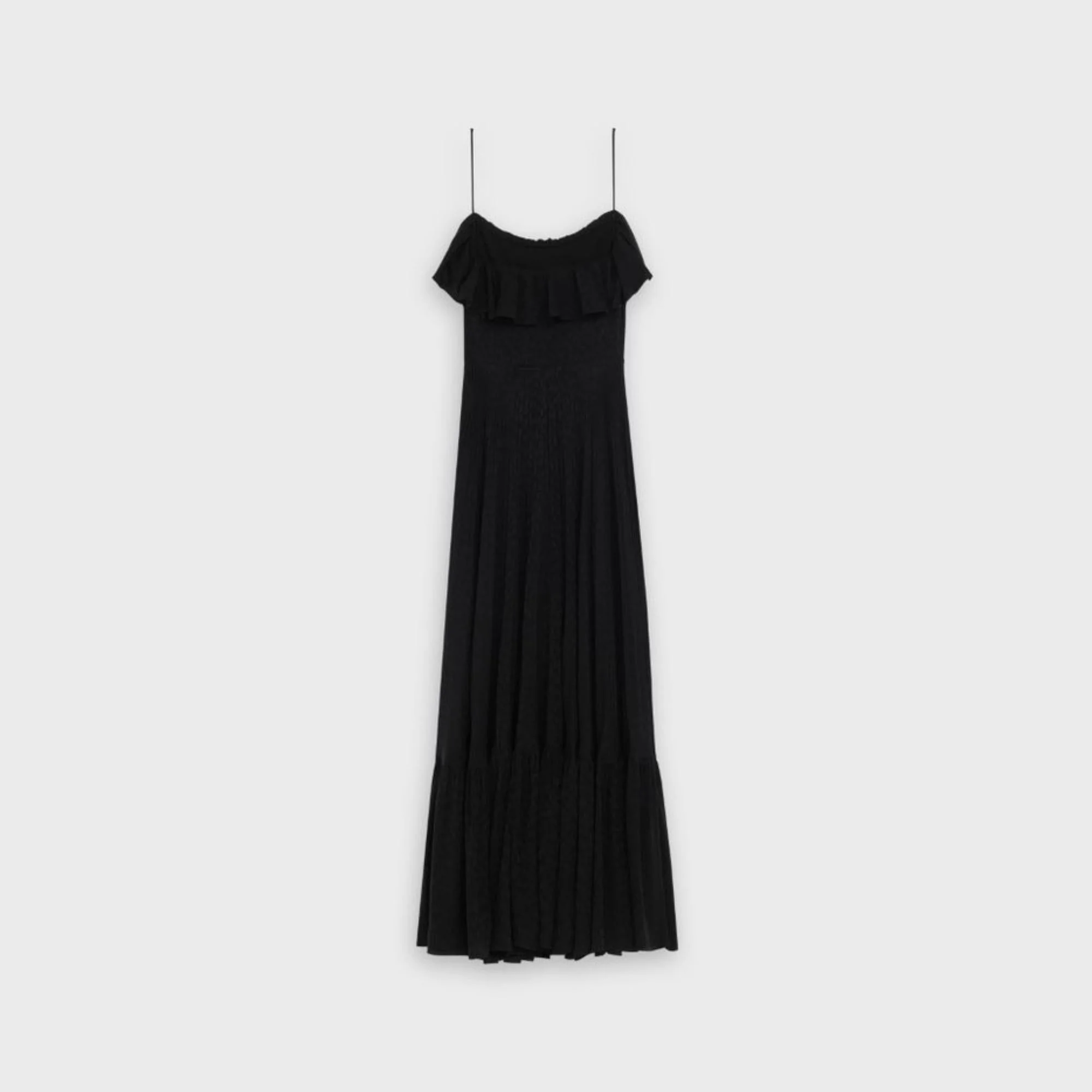 Dress Bretelles 70S Jacq Soie Fleurettes T/T Robe - Black - Image 6