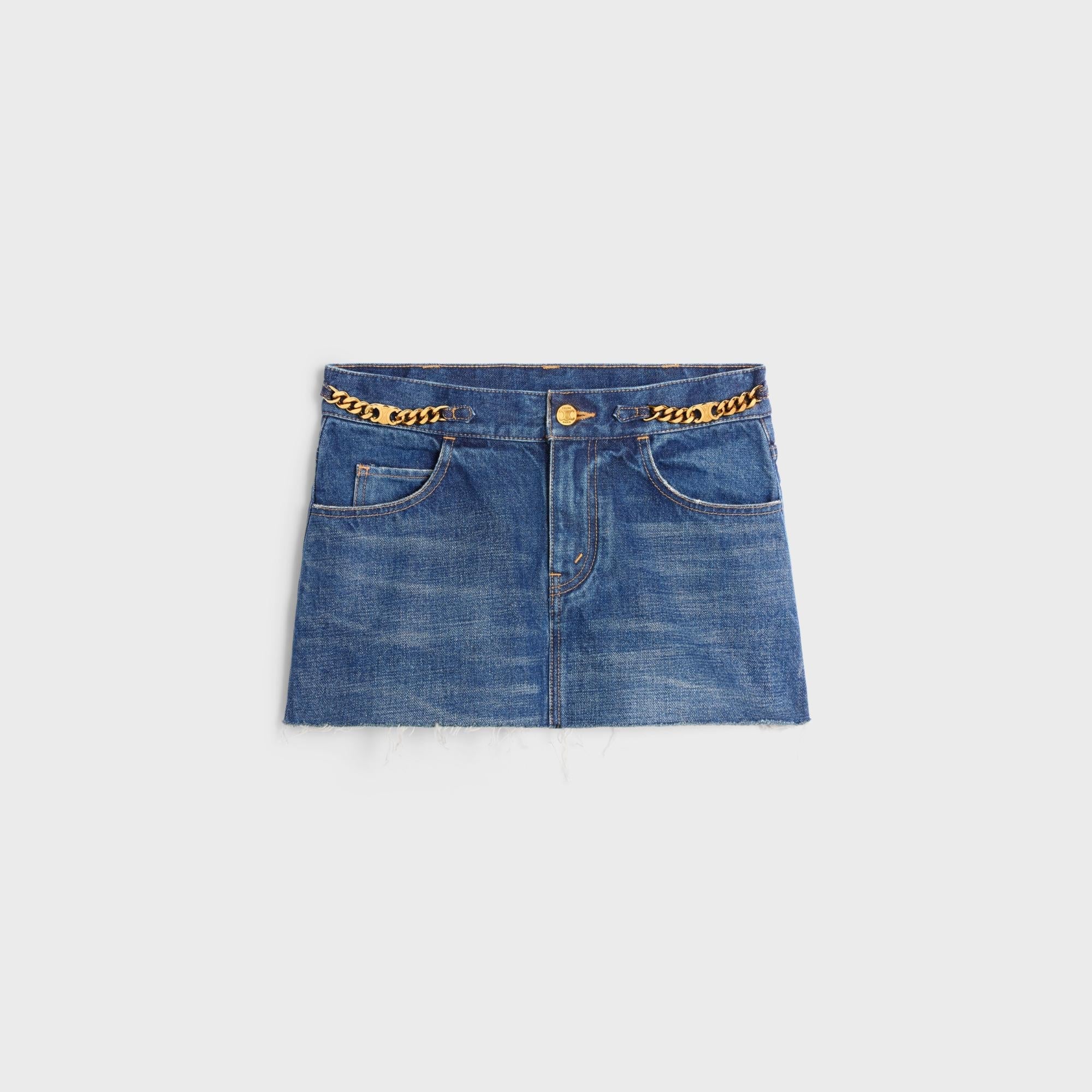 Mini Jupe Rigid Indigo - Clean Dark Union Wash