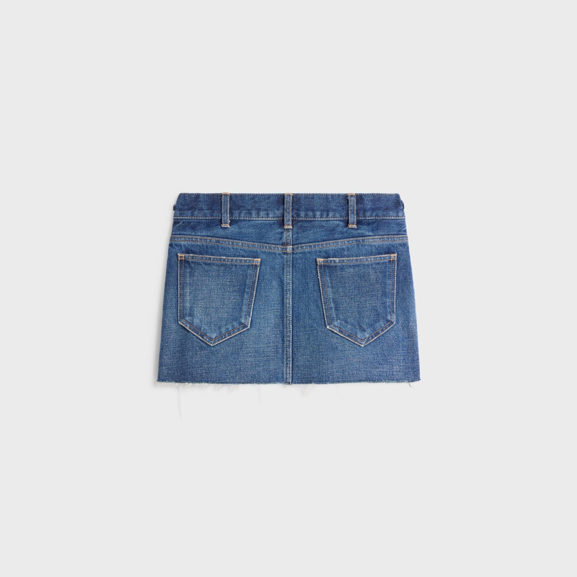 Mini Jupe Rigid Indigo - Clean Dark Union Wash - Image 2