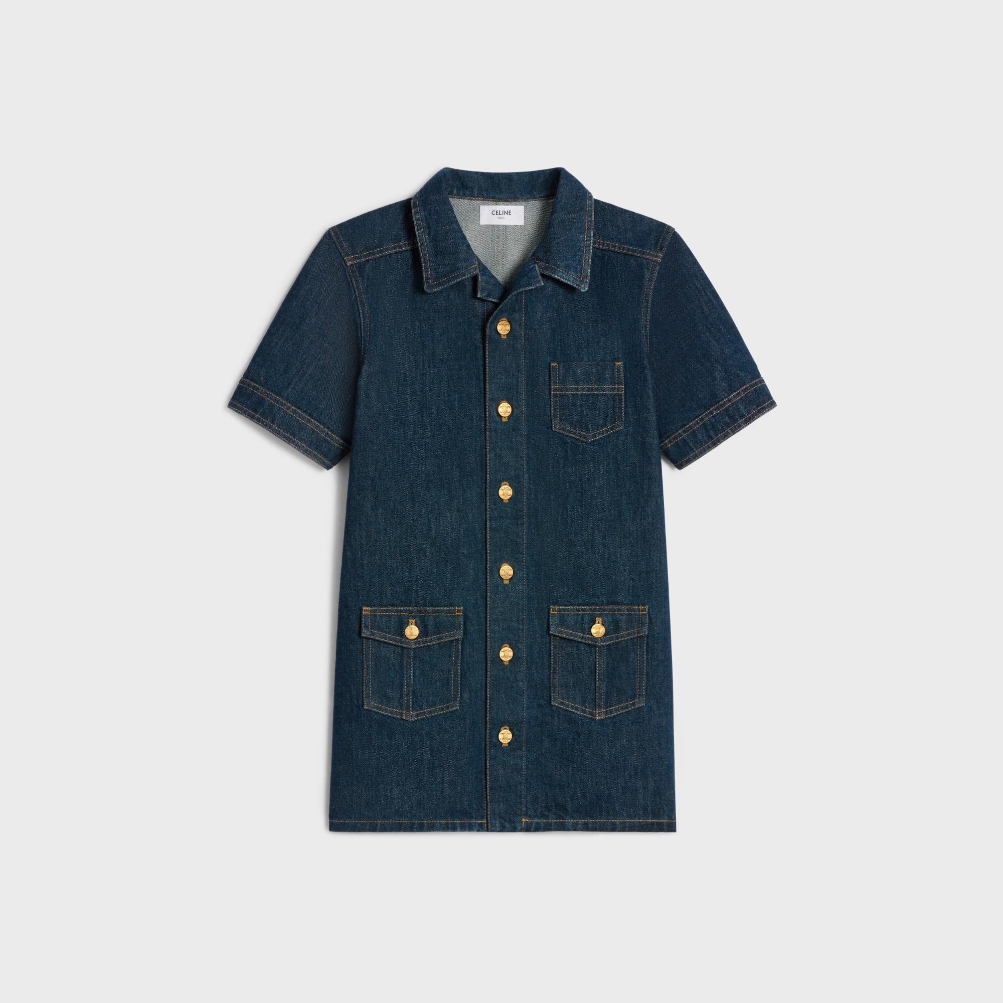 Dress Workwear Rigid Indigo Denim Robe - Rinsed