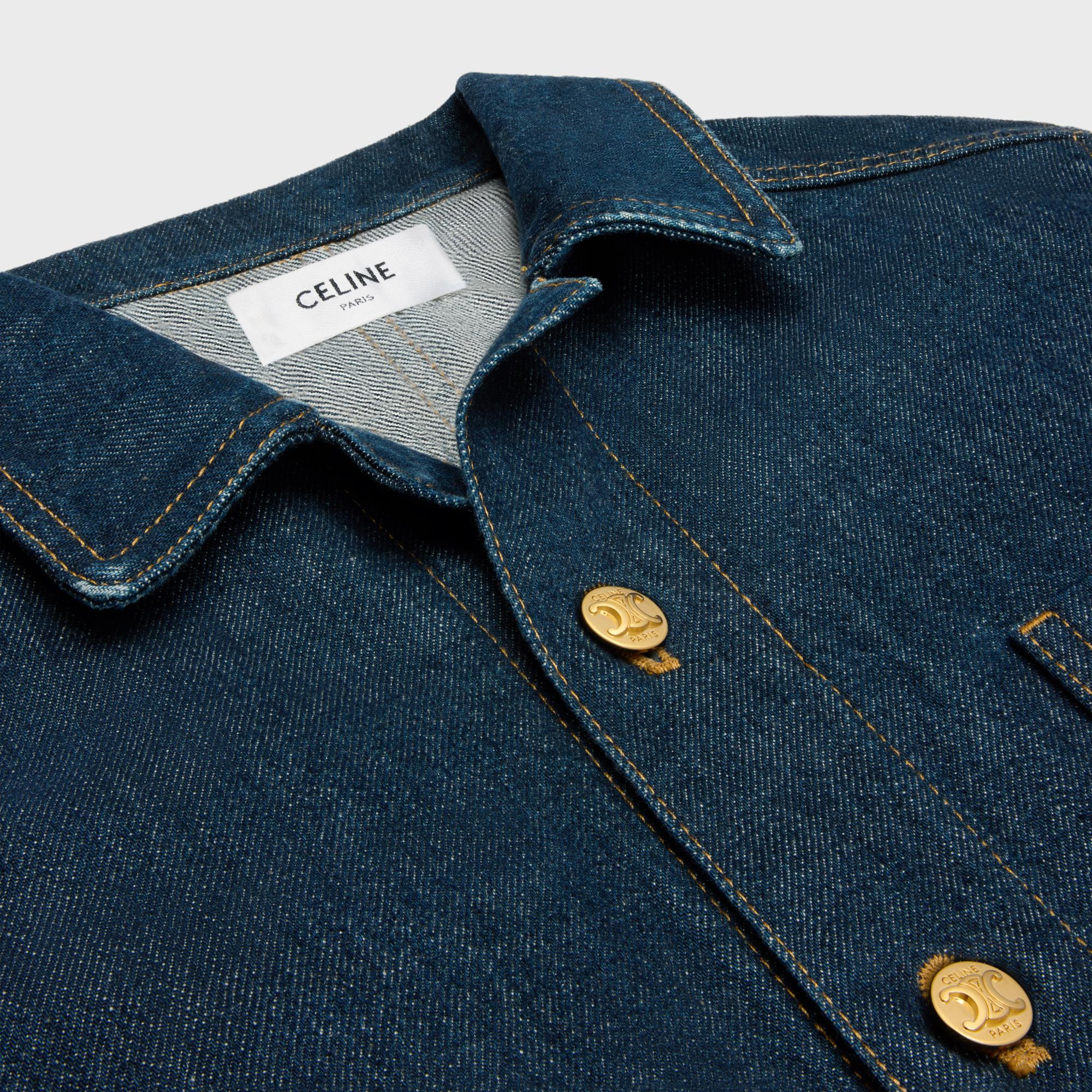 Dress Workwear Rigid Indigo Denim Robe - Rinsed - Image 3