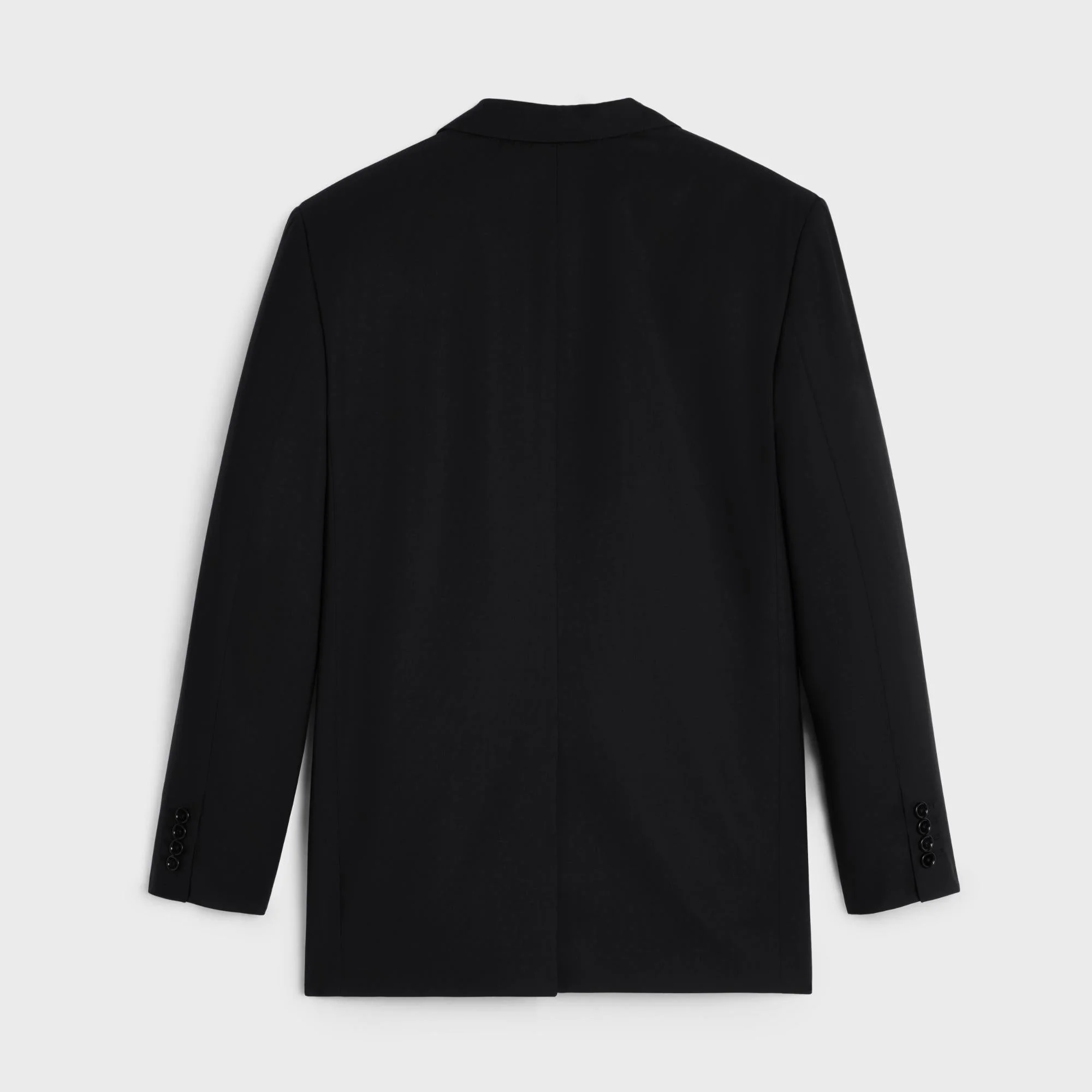 Veste Jodie 2B Col Droit Toile De Laine Légère - Black - Image 2
