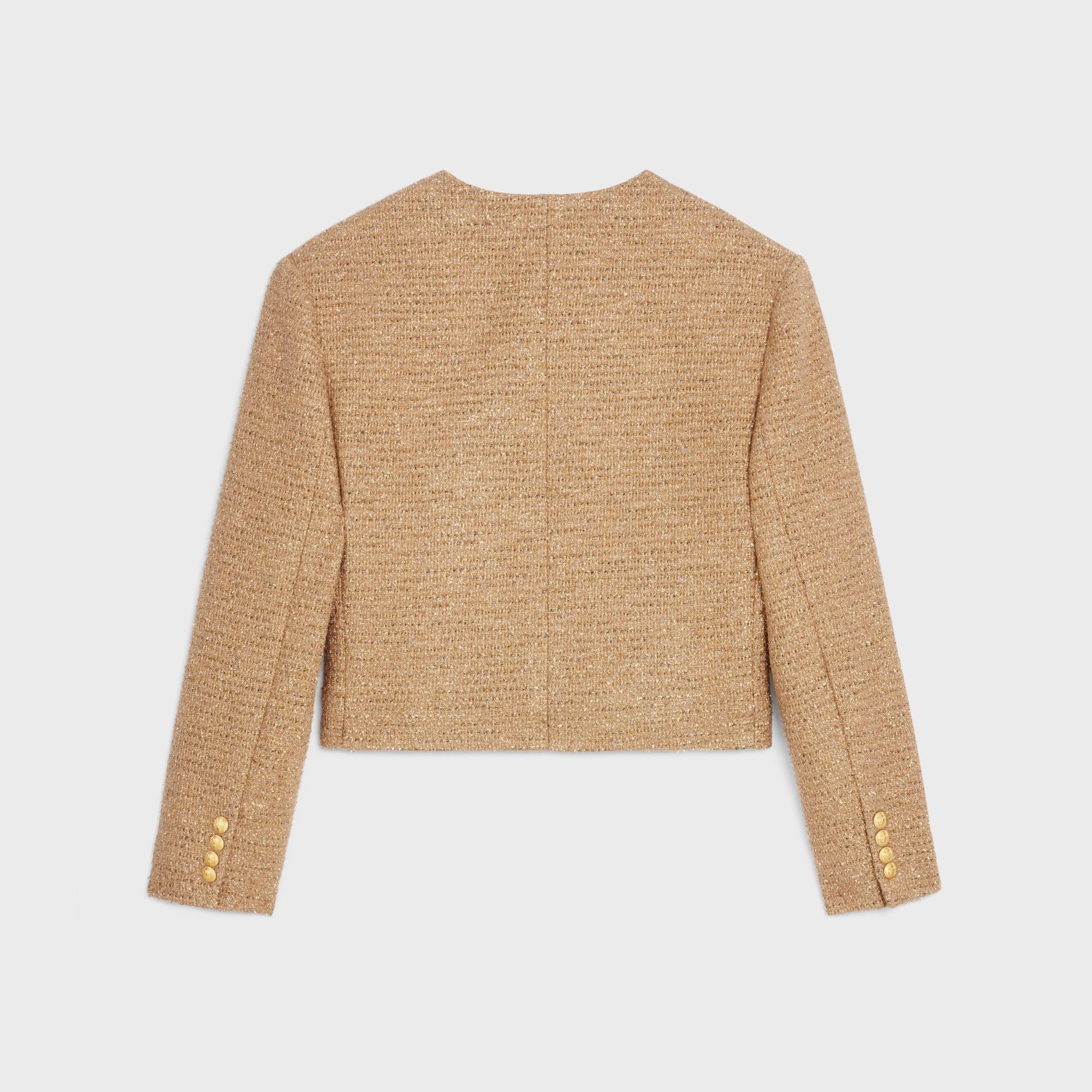 Veste Chasseur Snaps Chaine Tweed Lurex - Or/Noir - Image 2