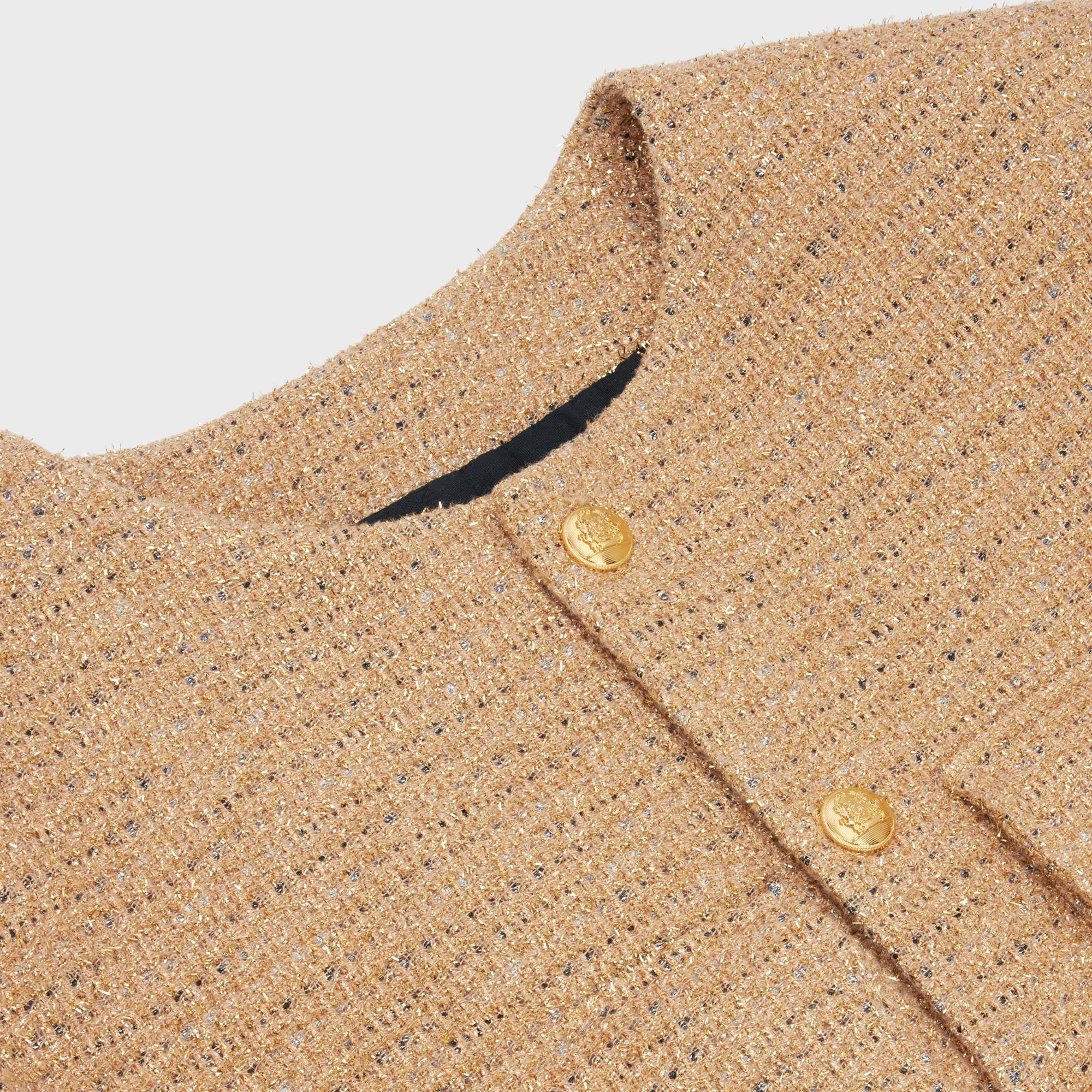 Veste Chasseur Snaps Chaine Tweed Lurex - Or/Noir - Image 3