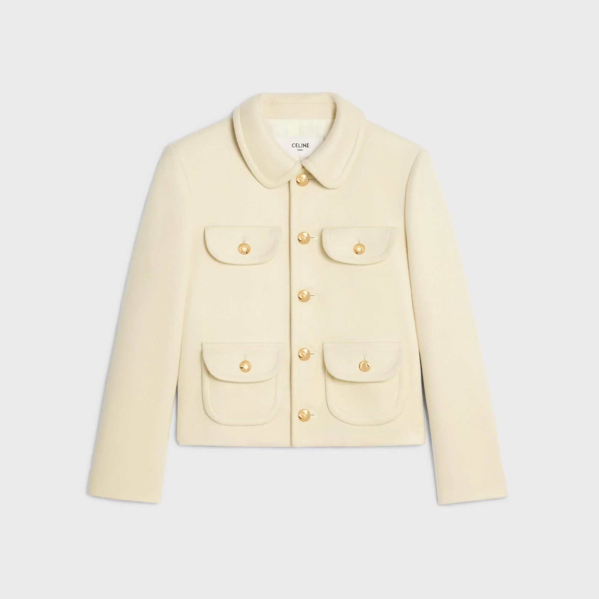 Veste Col Claudine Wool Cloth - Off White