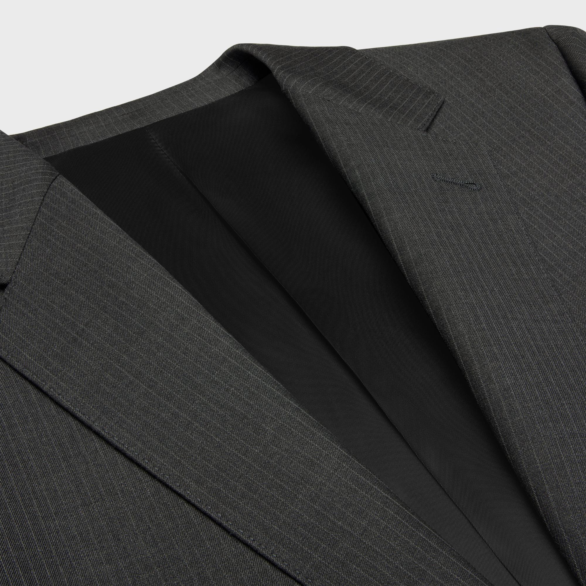 Classic Jacket Laine Twill 150 Rayure Auteuil - Anthracite - Image 3