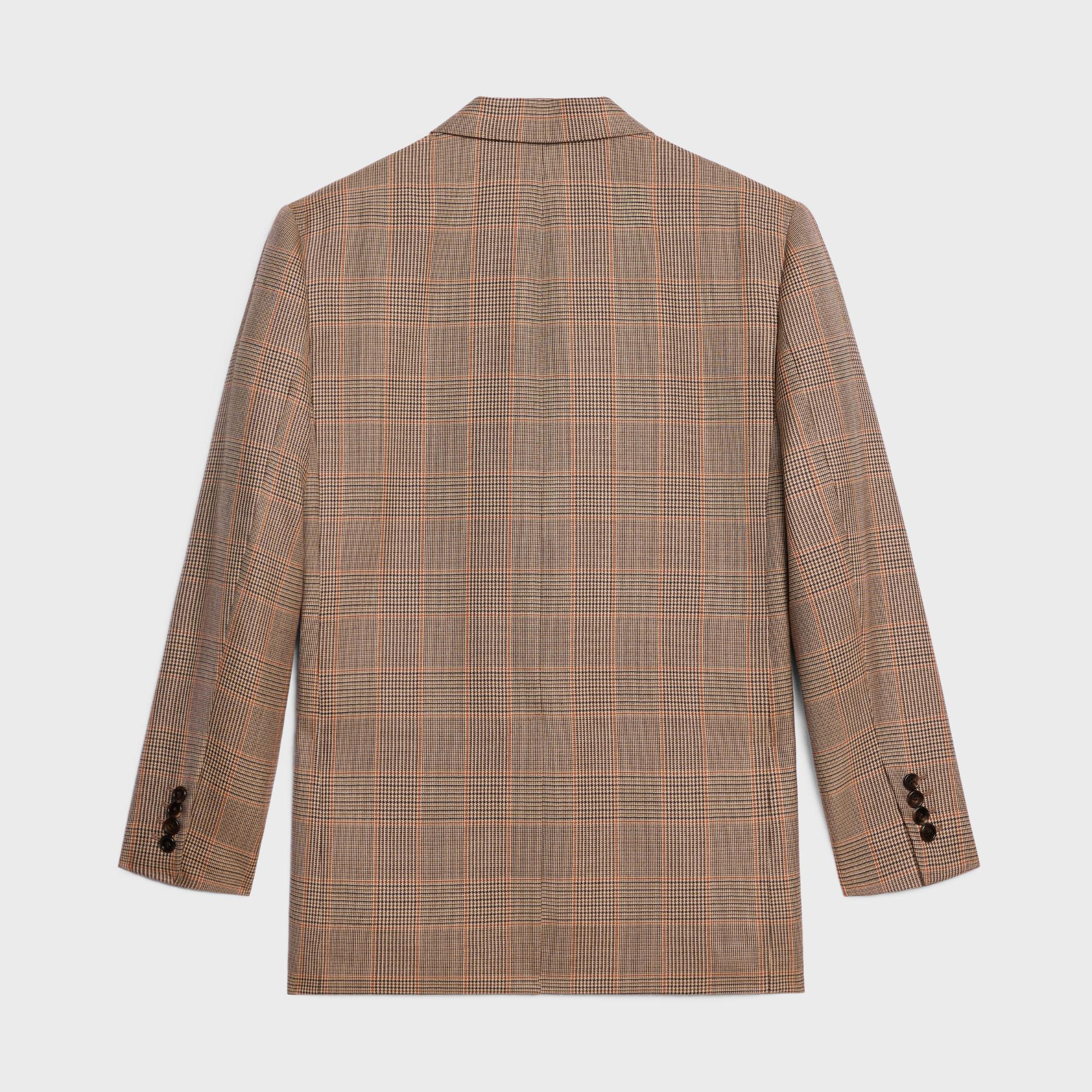 Veste Jude 2B Col Droit Prince De Galles - Beige/Chataigne/Noir - Image 2