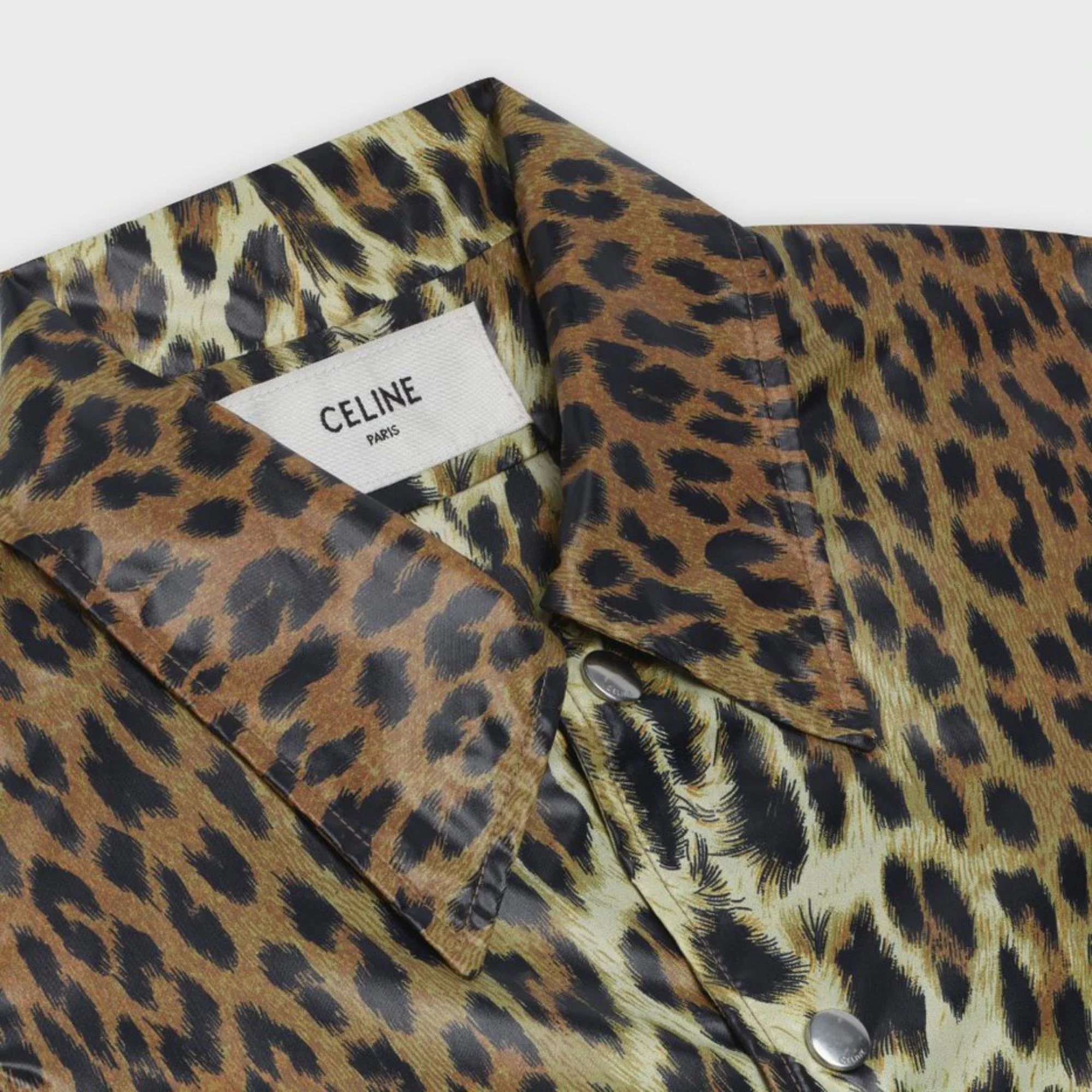 Veste Legere Boutonnee Nylon Leger Leopard - Leopard - Image 6