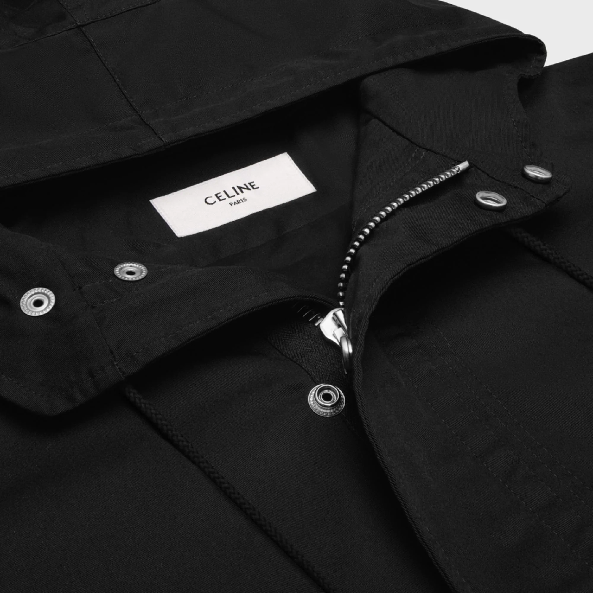 Parka Celine Longue Coton Technique - Black - Image 3