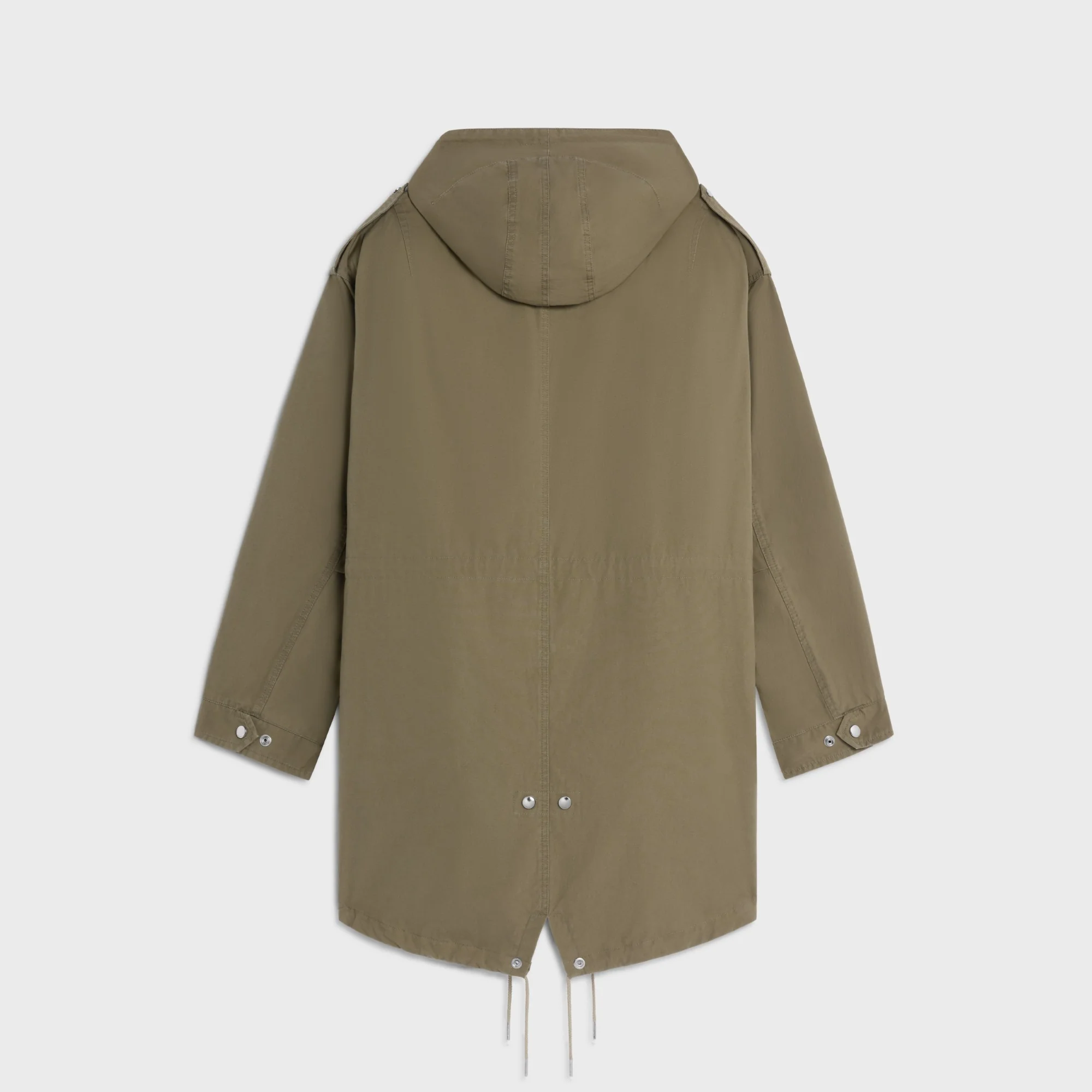 Parka Celine Doublure Amovible Coton - Kaki - Image 2