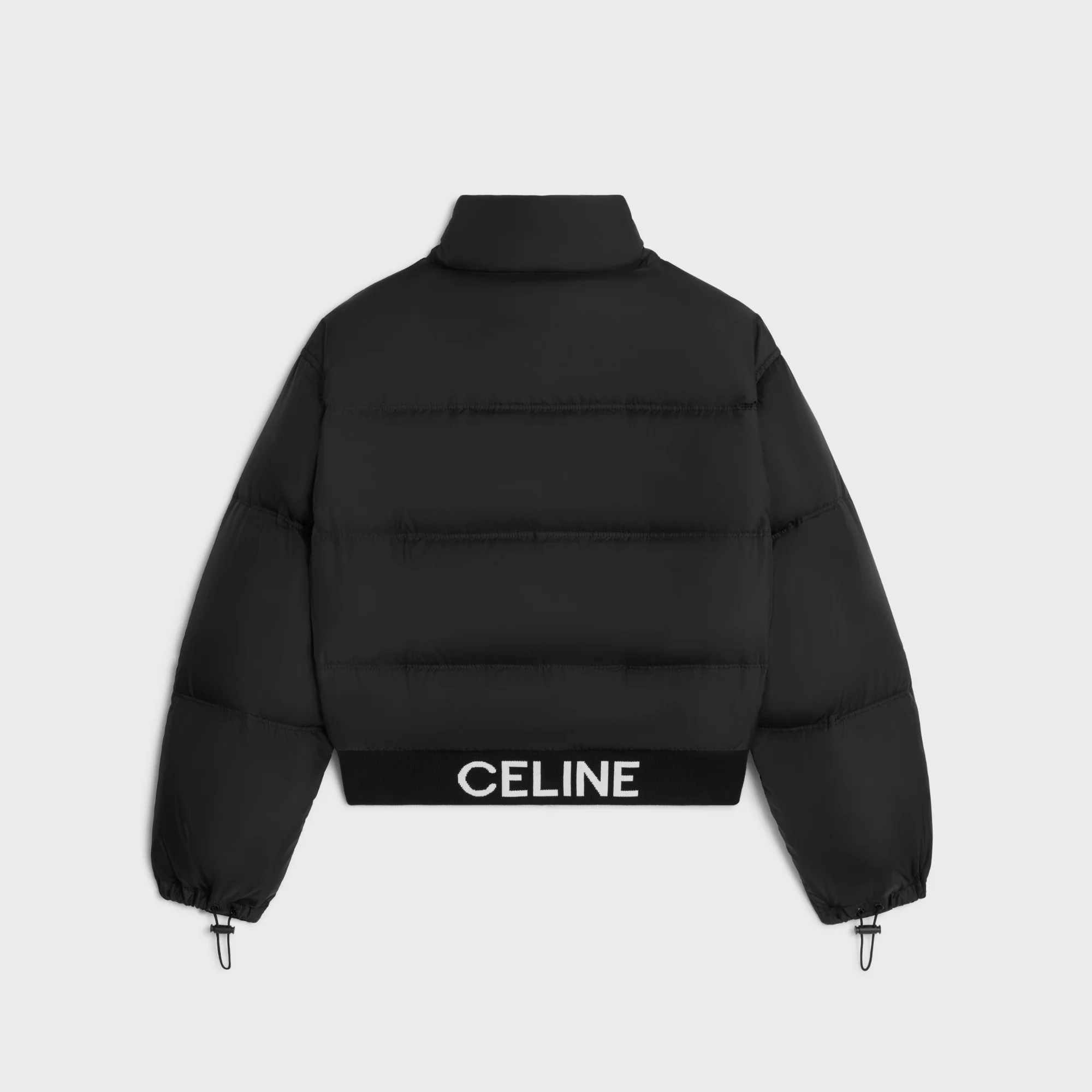 Celine Cropped Down Jacket Doudoune Nylon Leger - Black - Image 2