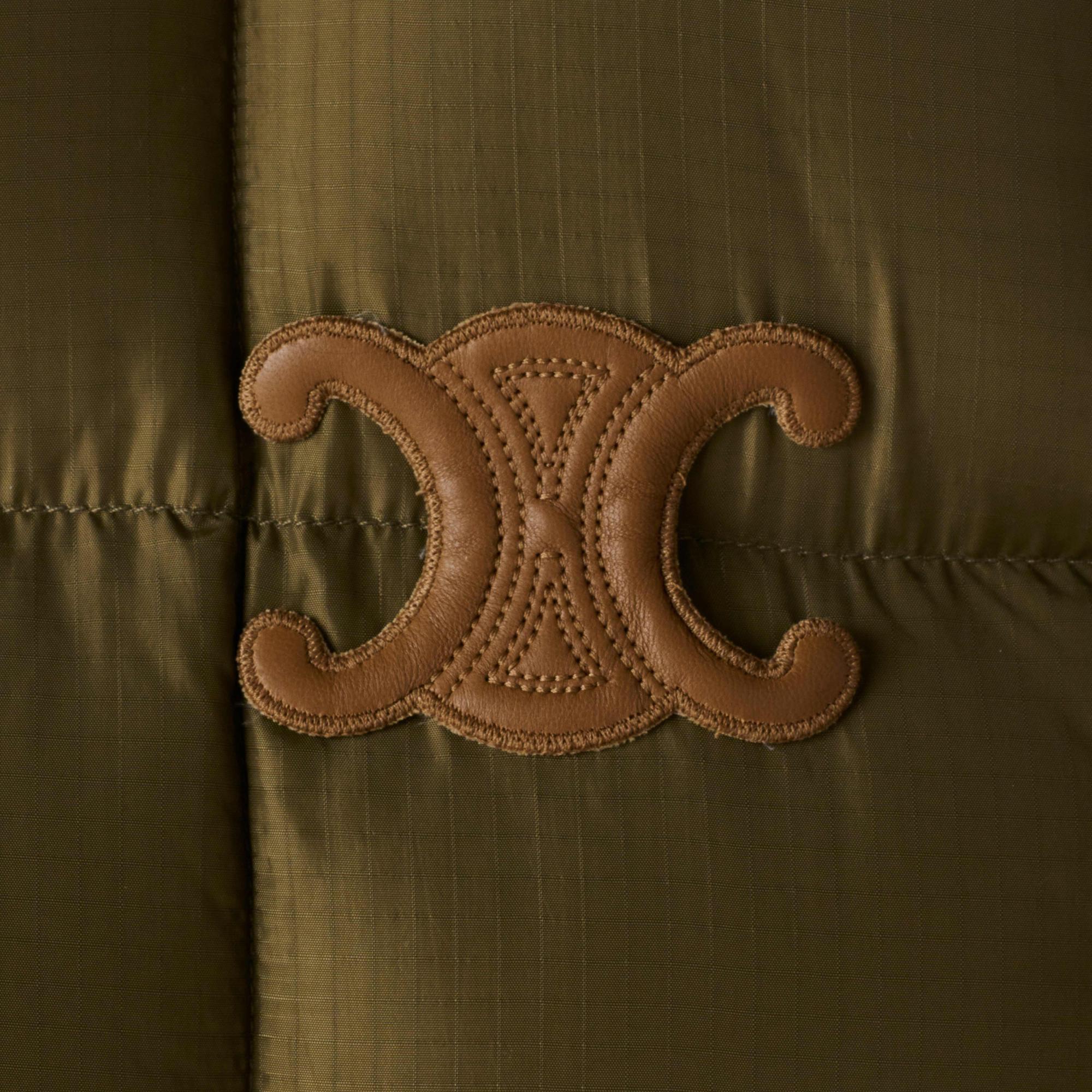 Doudoune Capuche Triomphe Nylon Leger Technique - Kaki - Image 2
