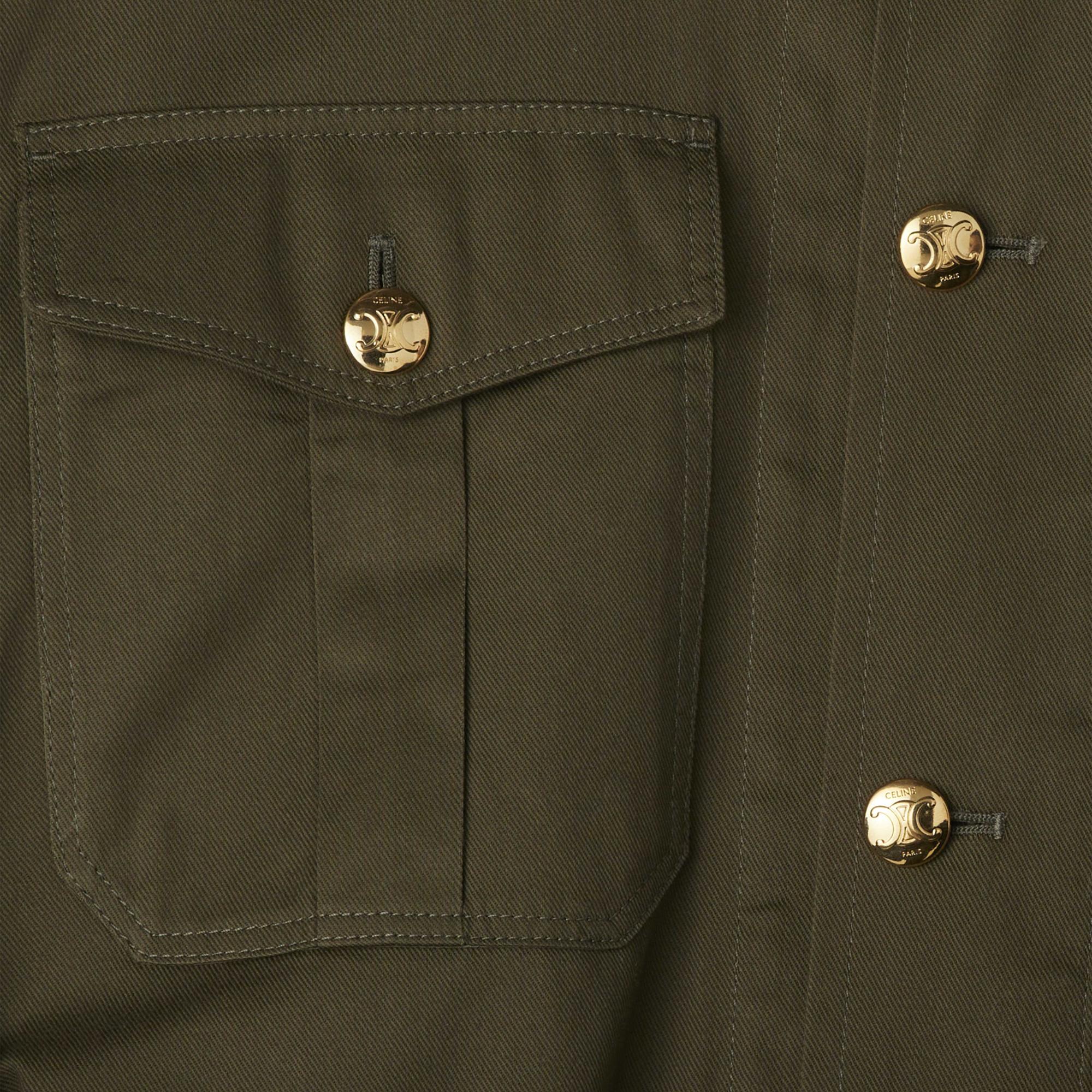 Saharienne Twill De Coton Leger - Kaki - Image 4