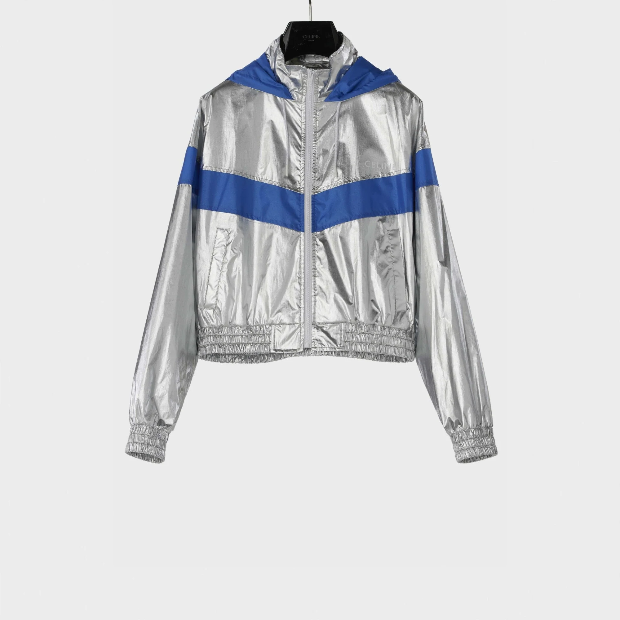 Veste Tracksuit Celine Nylon - Argent/Marine - Image 6