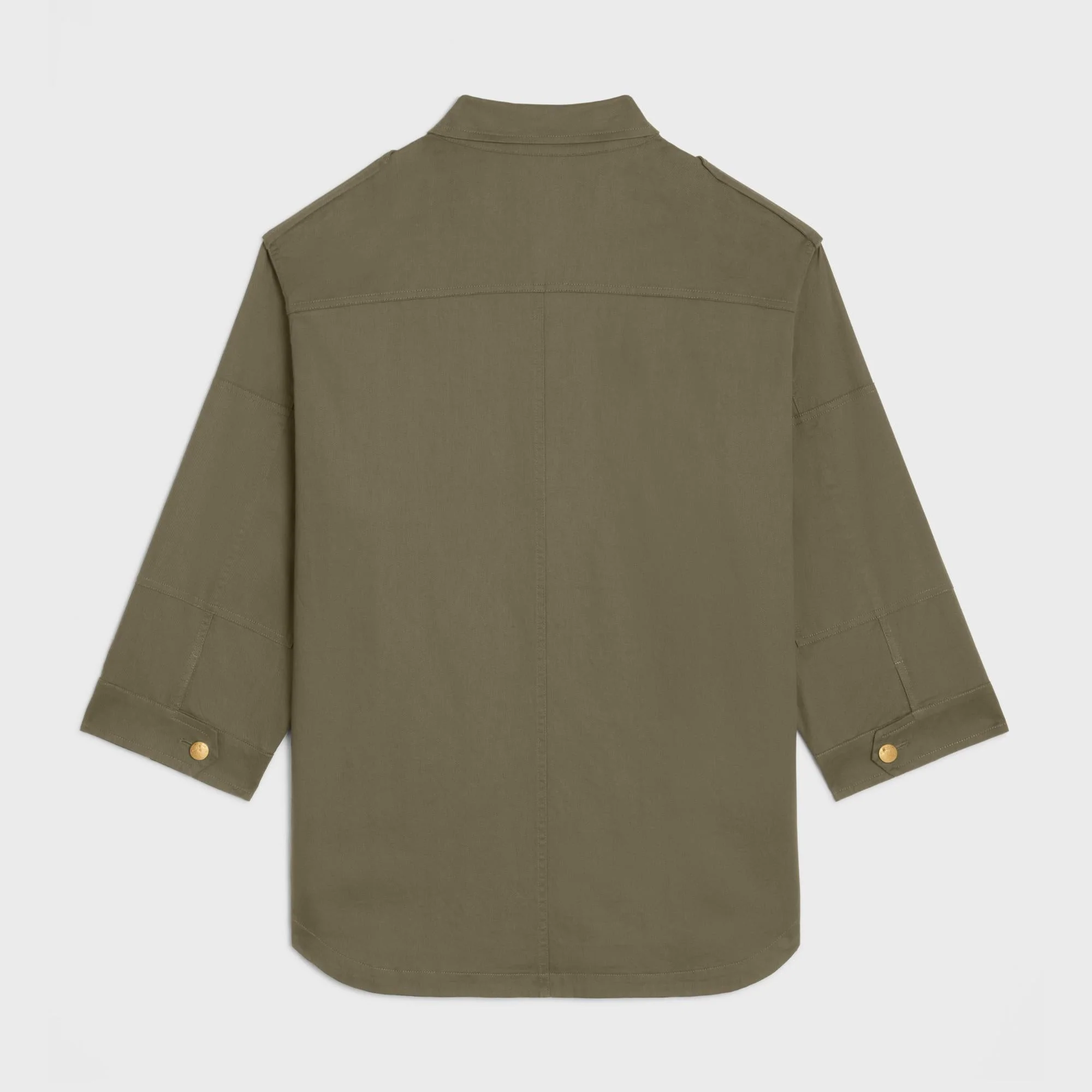 Parka Militaire Twill De Coton Leger - Kaki - Image 2
