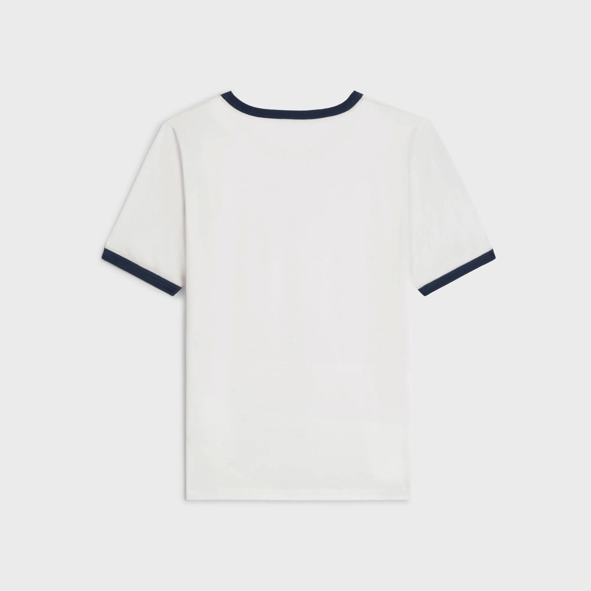 T-Shirt 70'S Poche Triomphe Cotton Jersey - Off White / Navy - Image 2