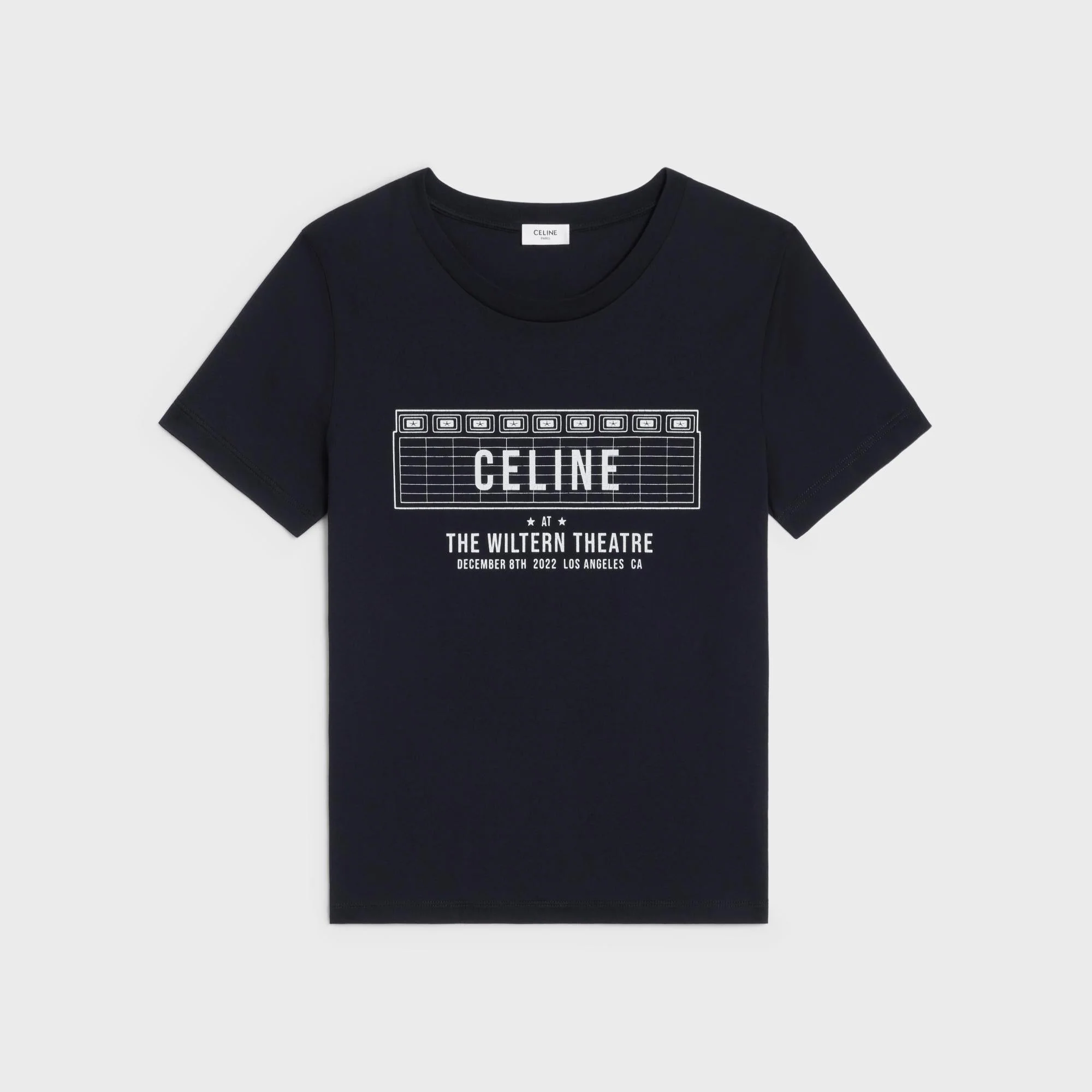 Tshirt Celine Wiltern Cotton Jersey - Black / White - Image 10