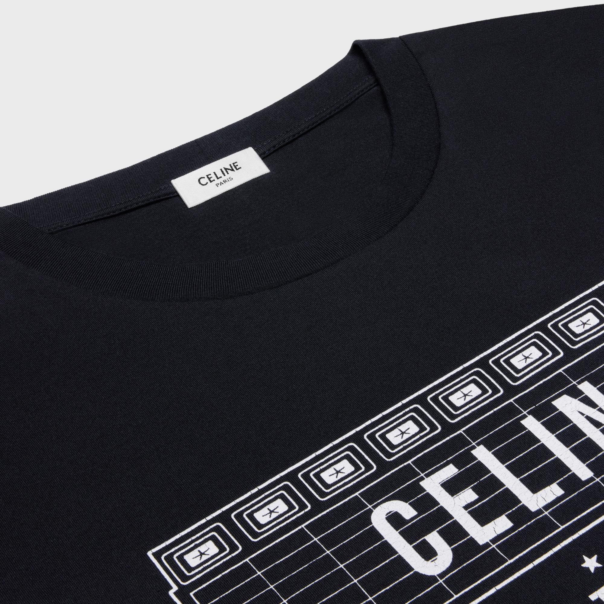 Tshirt Celine Wiltern Cotton Jersey - Black / White - Image 13