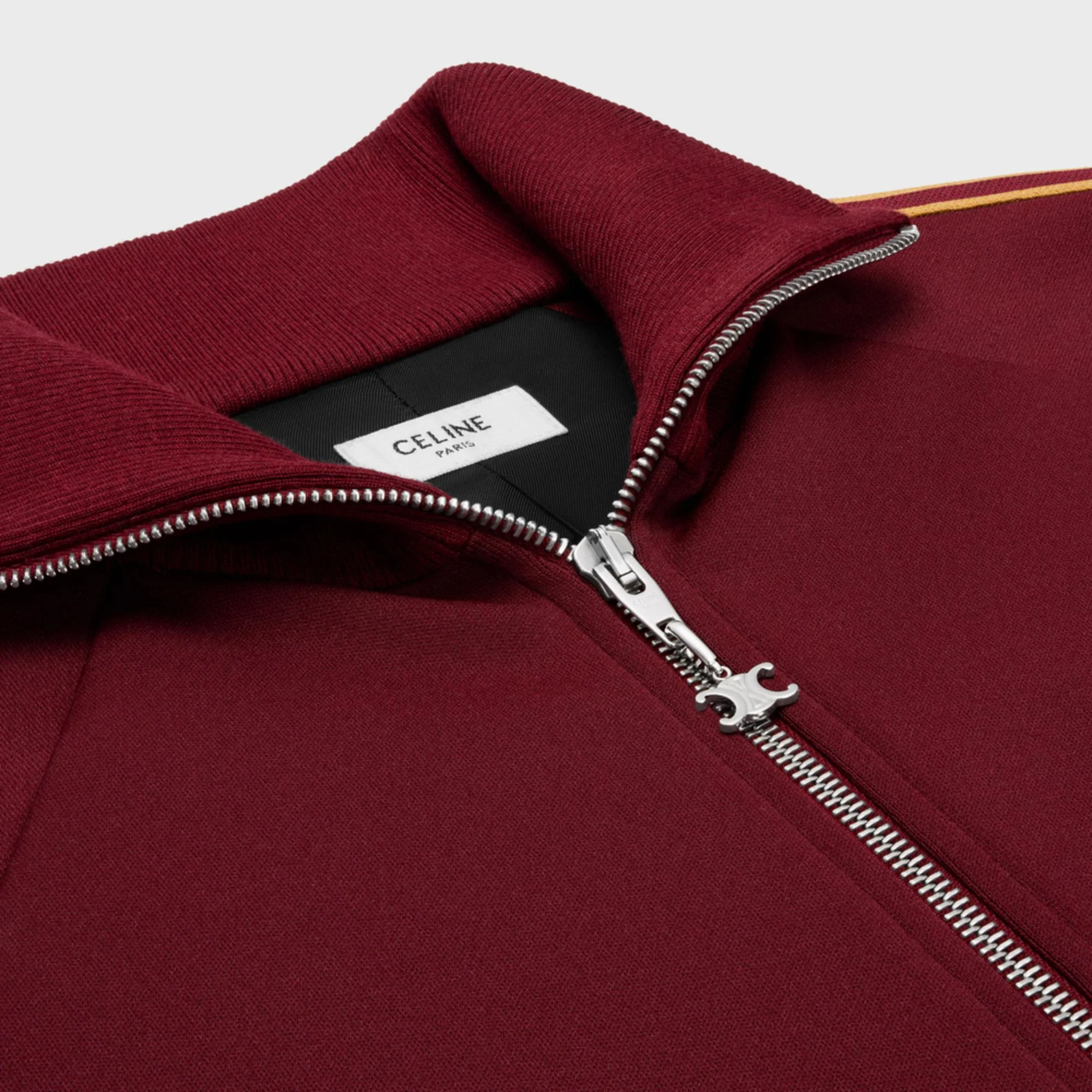 Veste Tracksuit Triomphe Double-Face Jersey - Vintage Burgundy/ Ecru/ Curry - Image 3