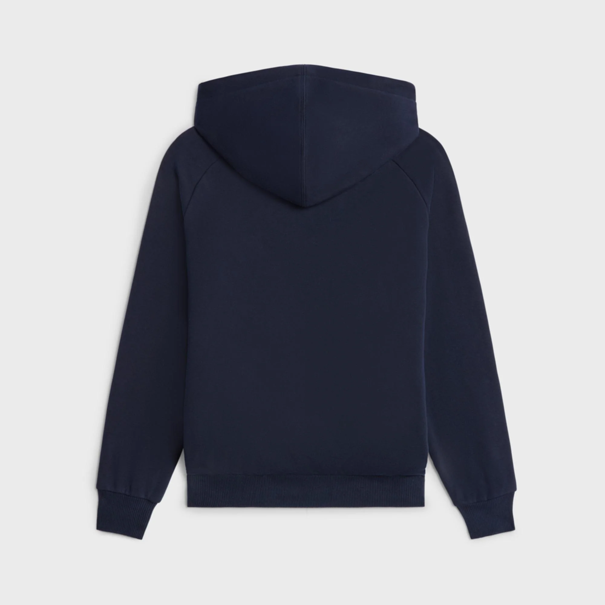 Hoodie Celine Triomphe Paris Cotton Fleece - Blue Petrol/Cream - Image 2