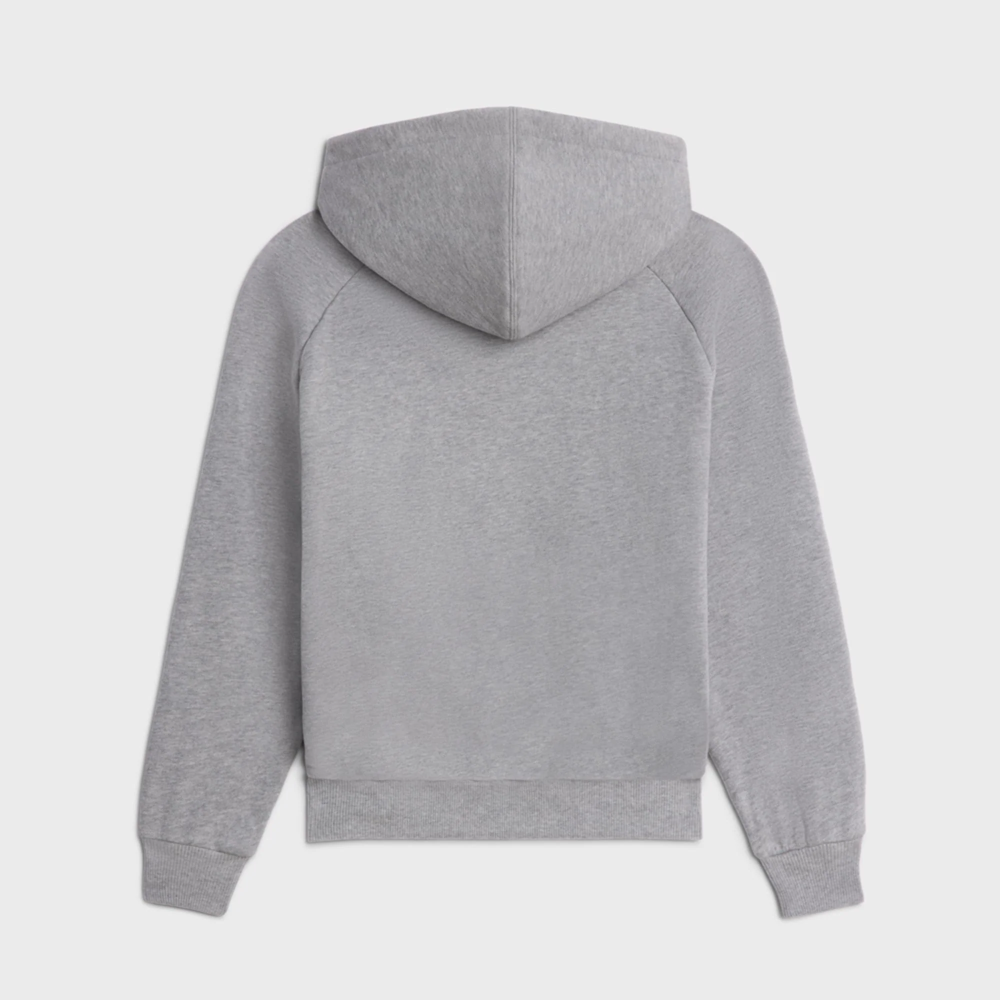 Hoodie Celine Triomphe Paris Cotton Fleece - Grey Melange / Bordeaux - Image 2