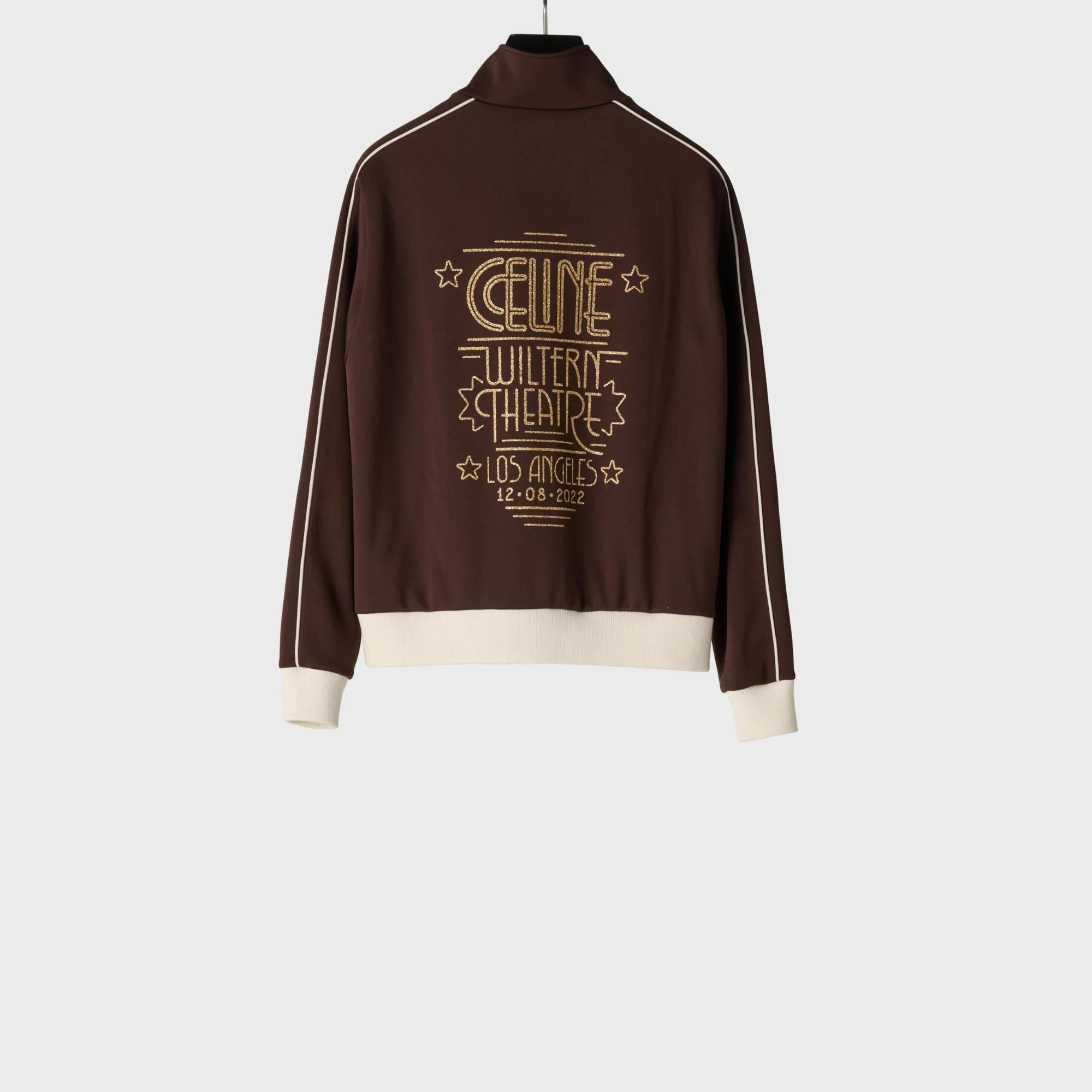 Veste Tracksuit Celine Wiltern Double-Face Jersey - Dark Brown/ Ecru/ Gold - Image 3