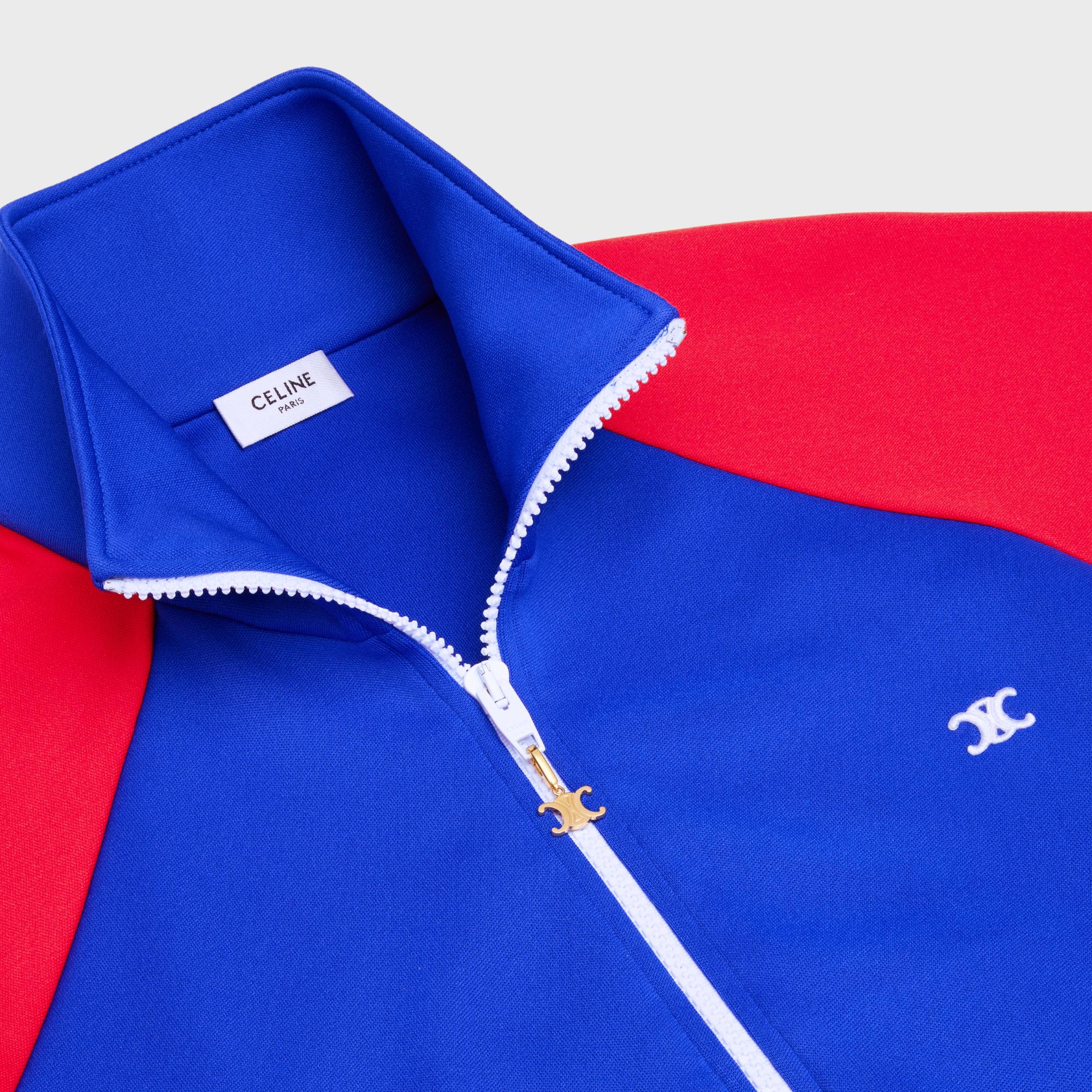 Jacket Tracksuit Jersey Veste Multicolore Double-Face - Electric Blue/Off White/Red - Image 6