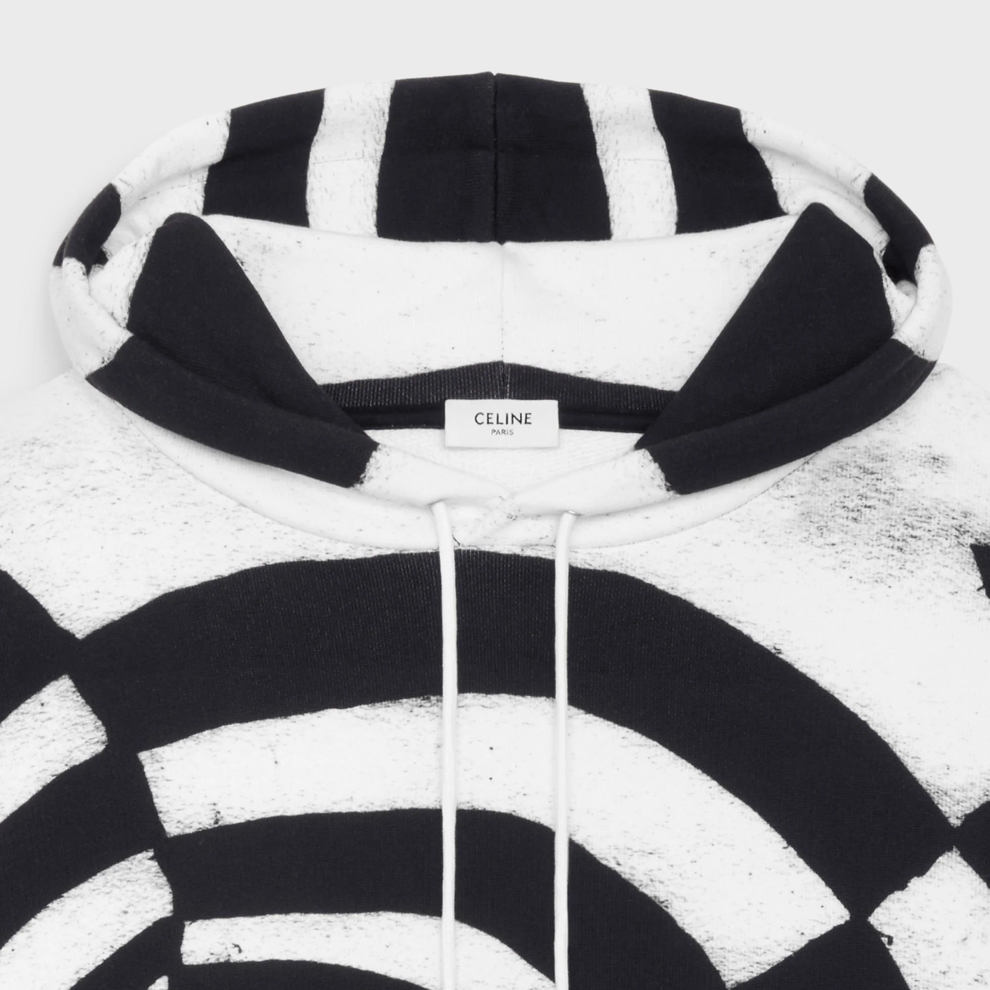 Hoodie Oversize Spider Allover Molleton Classique - Ecru / Black - Image 4