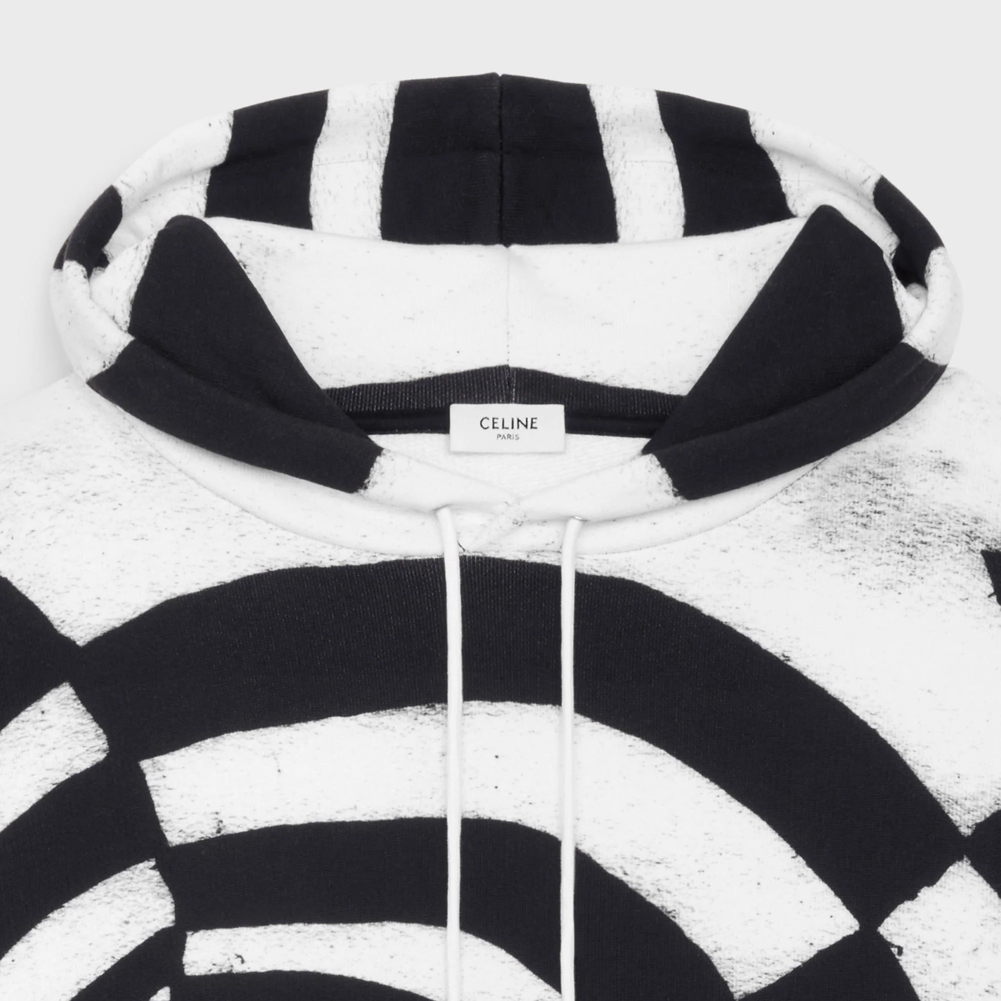Hoodie Oversize Spider Allover Molleton Classique - Ecru / Black - Image 6
