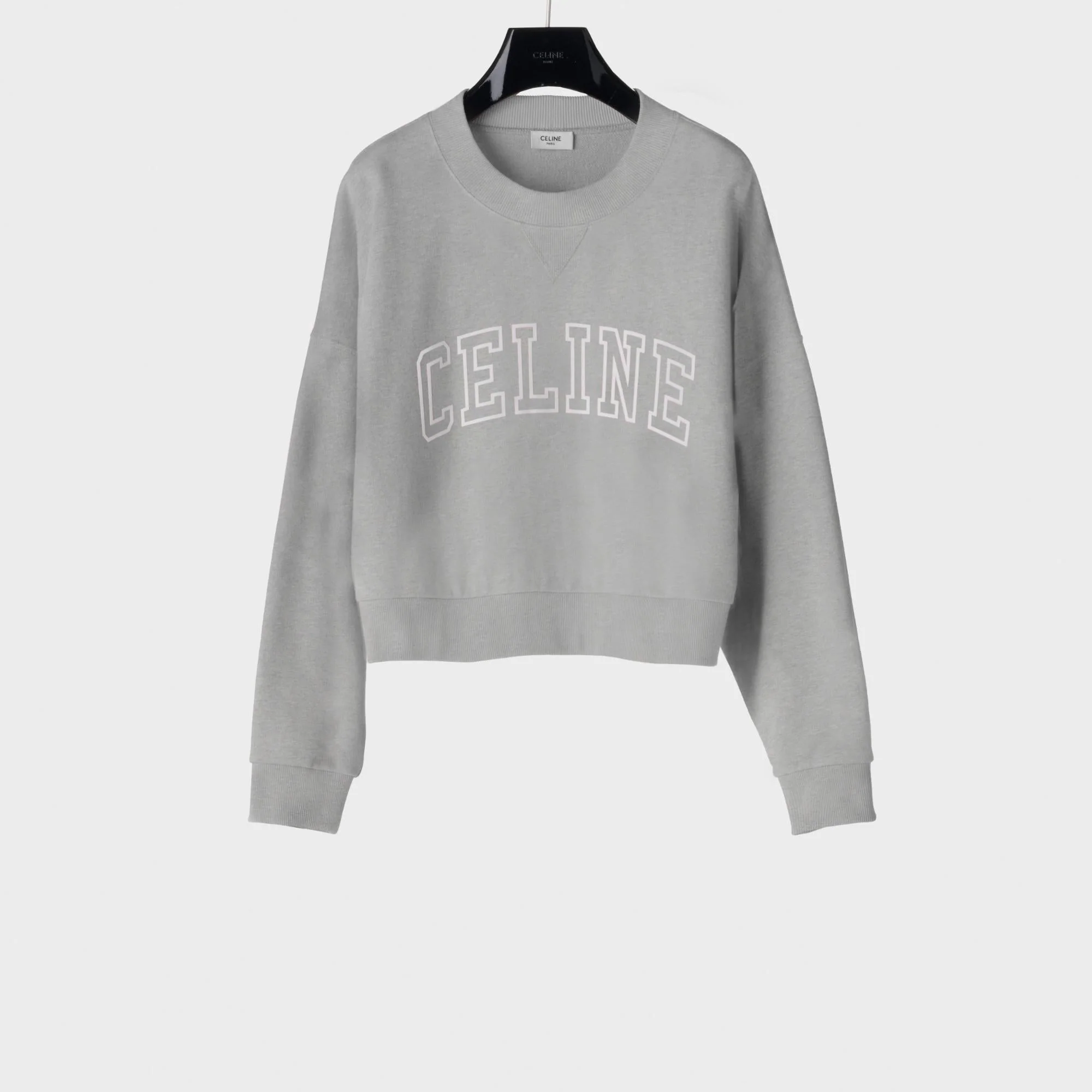 Sweat Celine Cotton Fleece - Grey / Off White - Image 2