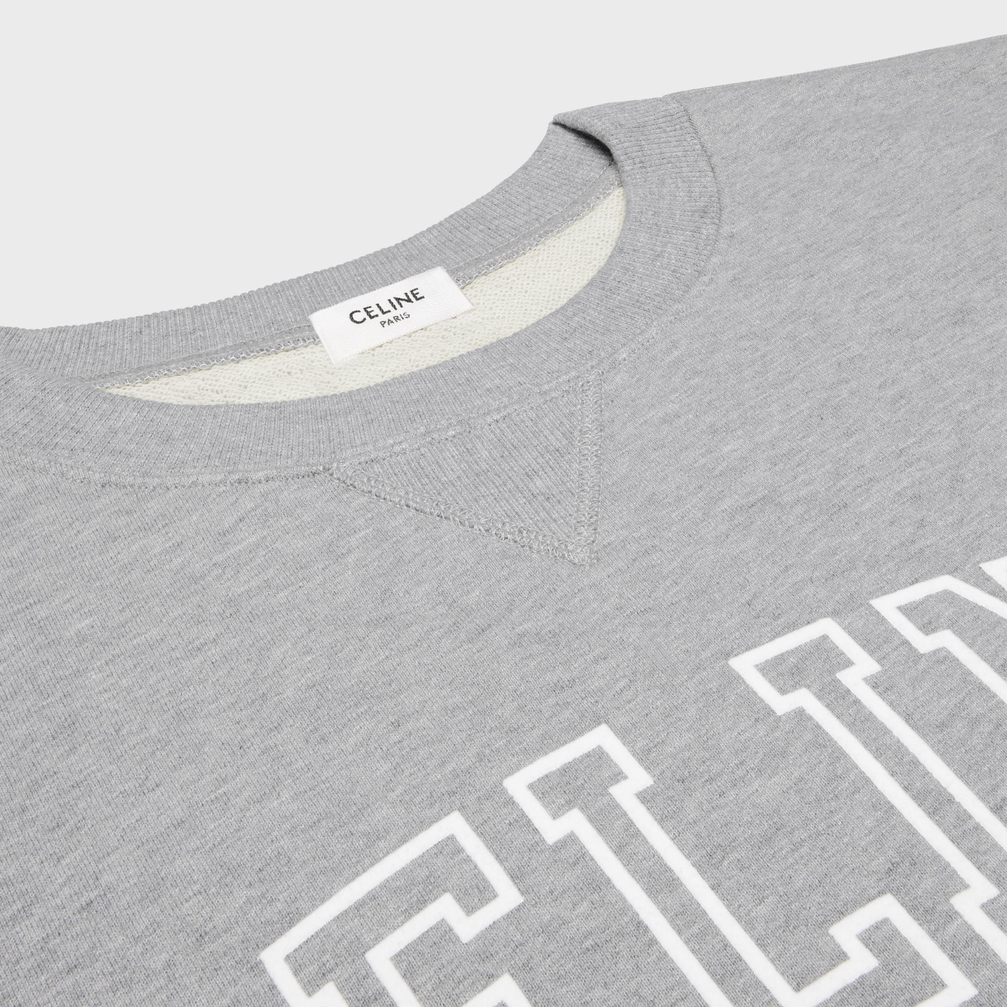 Sweat Celine Cotton Fleece - Grey / Off White - Image 4