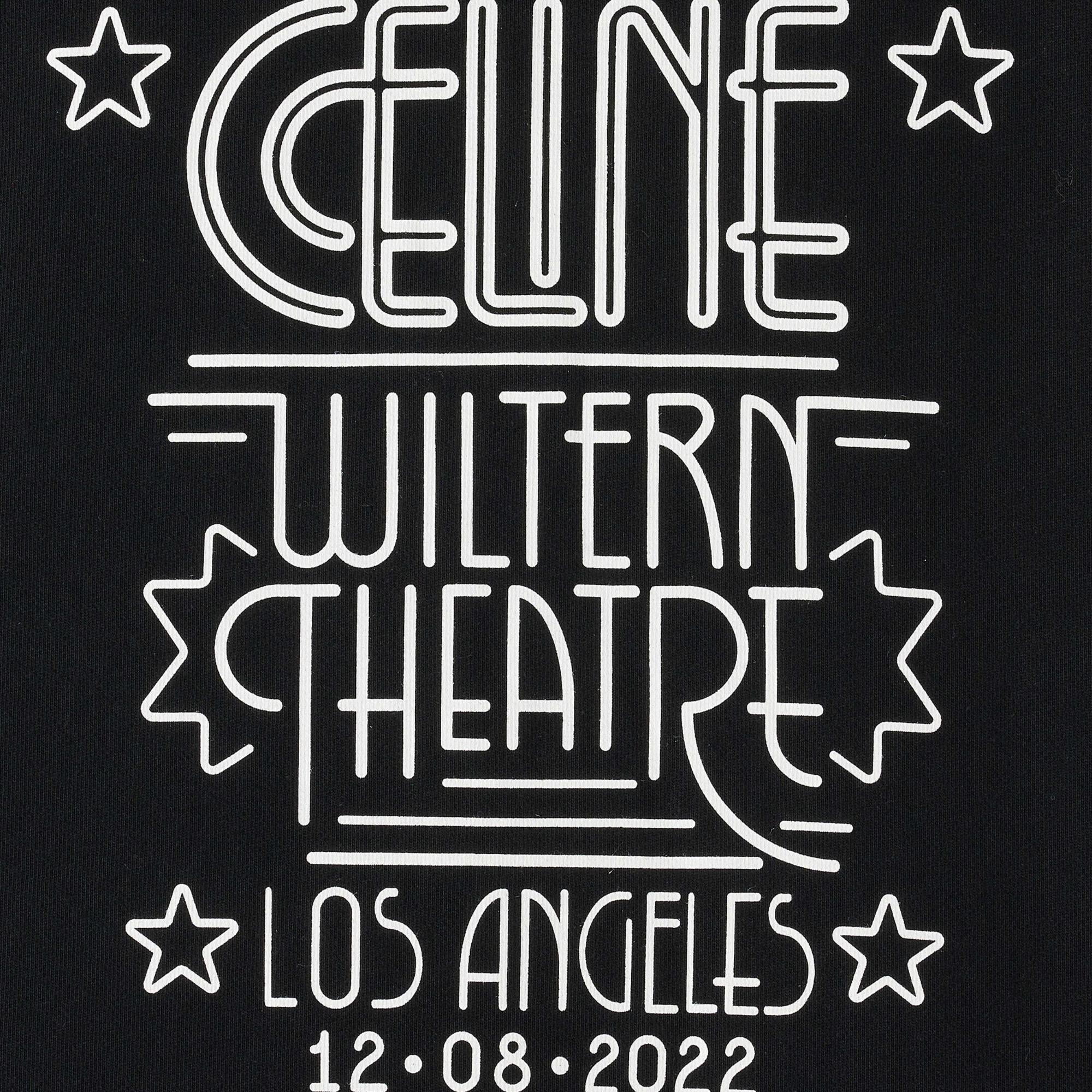 Hoodie Loose Celine Wiltern Cotton Fleece - Black / White - Image 4