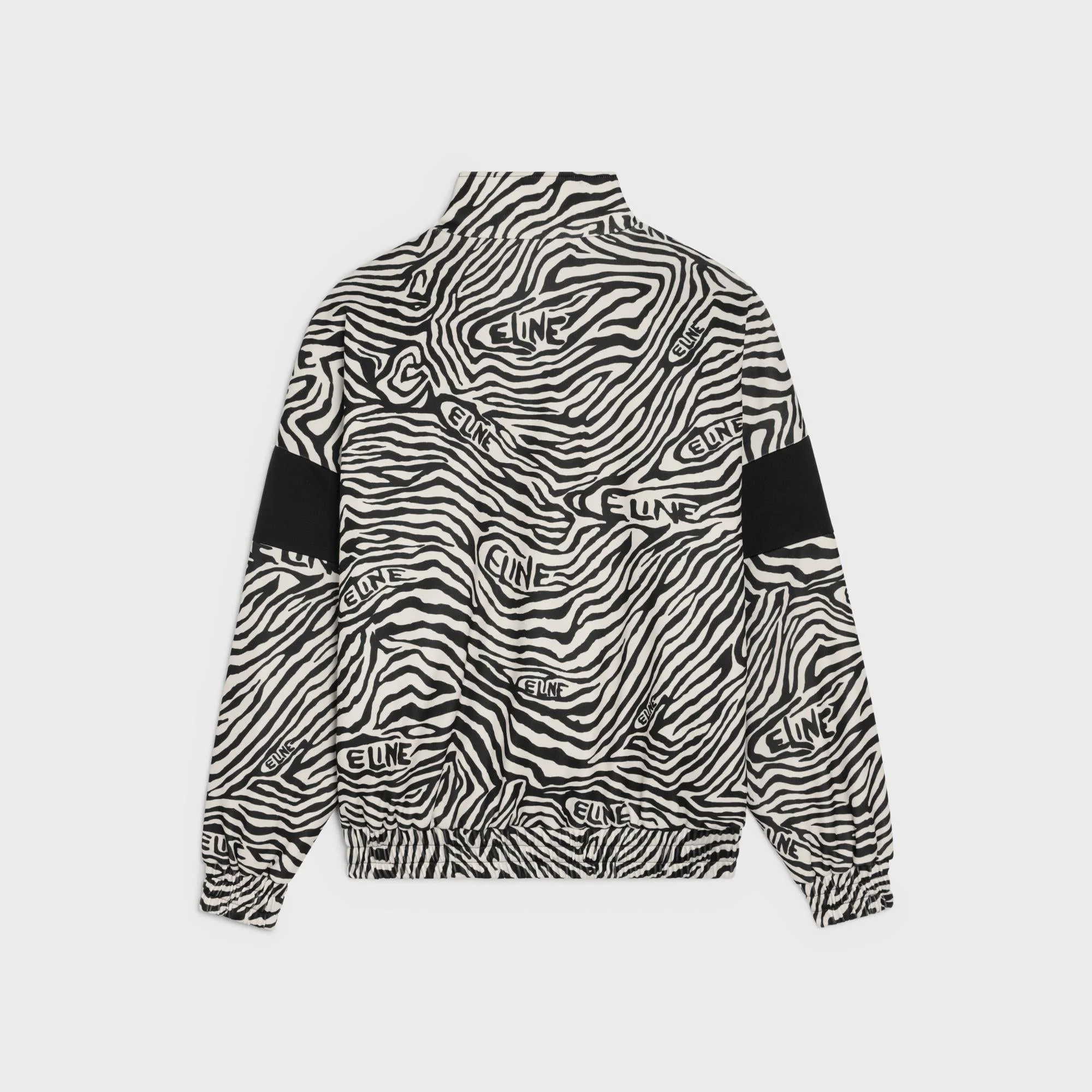Sweat Zippé Découpes Jersey Double Face Zèbre - Zebra/Black/Red - Image 3