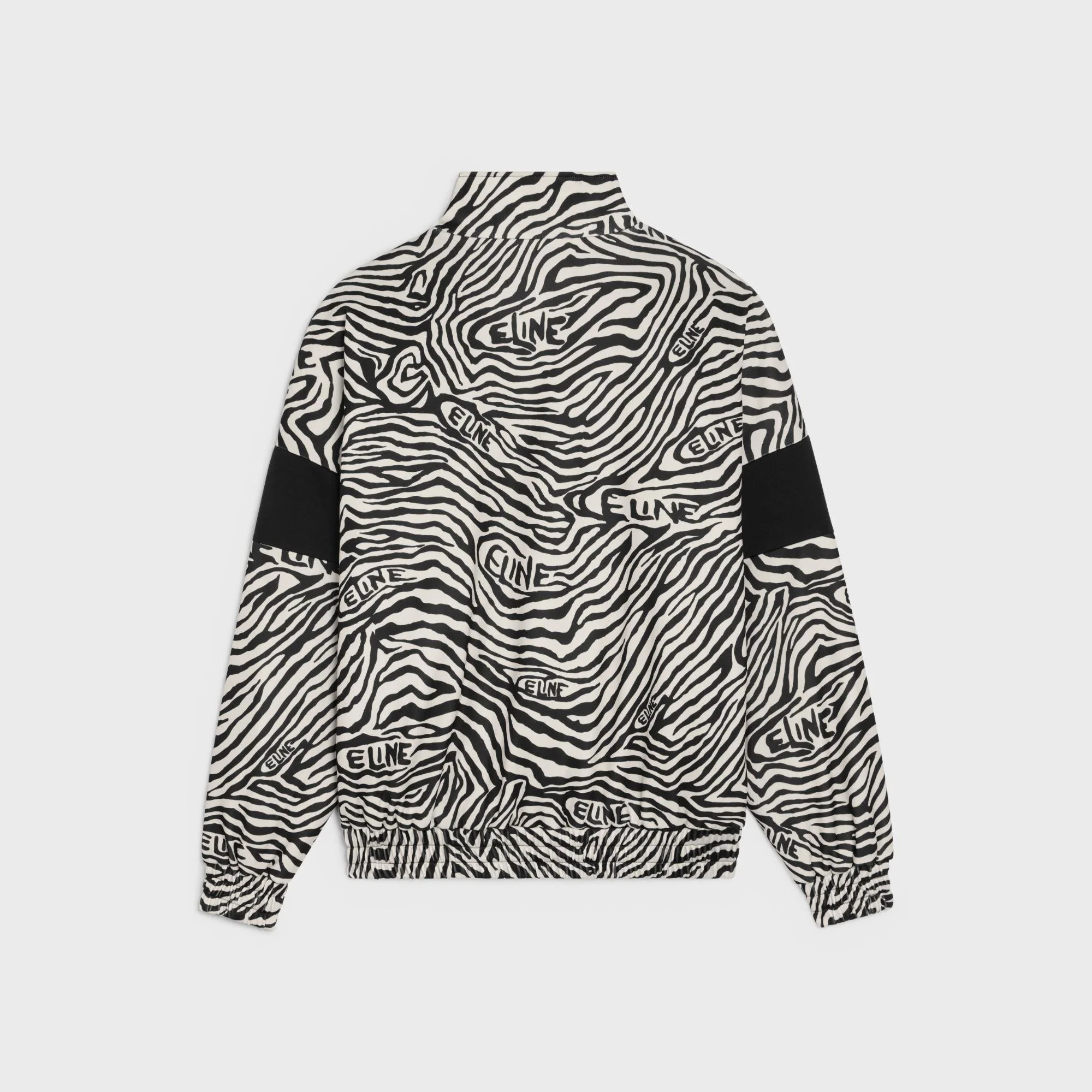 Sweat Zippé Découpes Jersey Double Face Zèbre - Zebra/Black/Red - Image 4