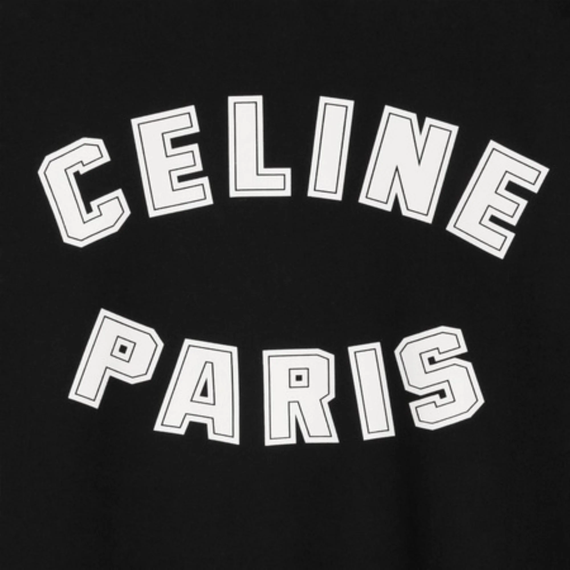 Sweat Loose Celine Paris Cotton Fleece - Black / White - Image 3