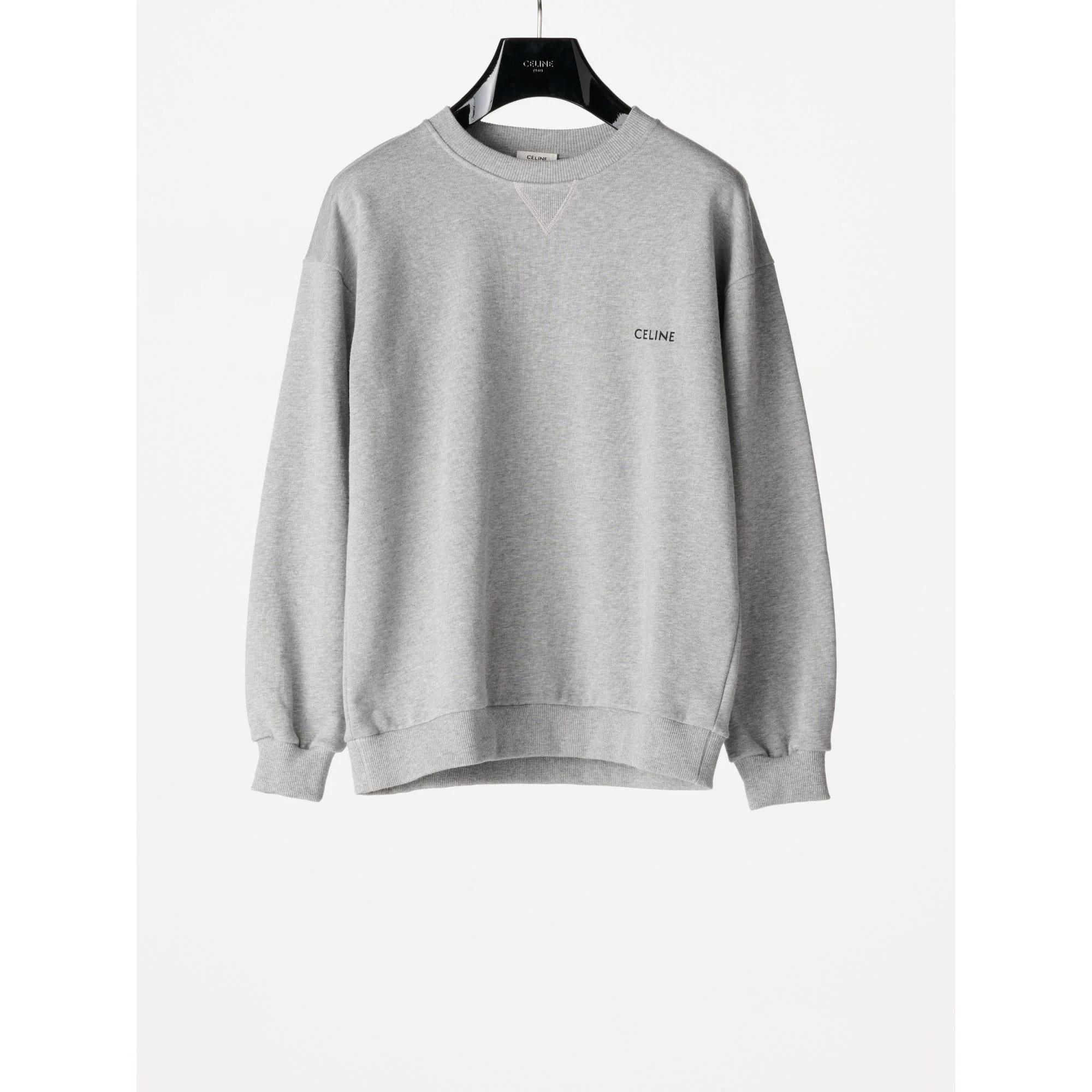 Sweat Loose Celine Cotton Fleece - Grey/ Black