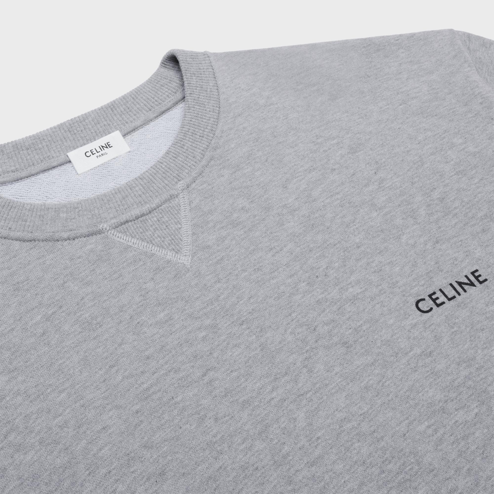 Sweat Loose Celine Cotton Fleece - Grey/ Black - Image 3
