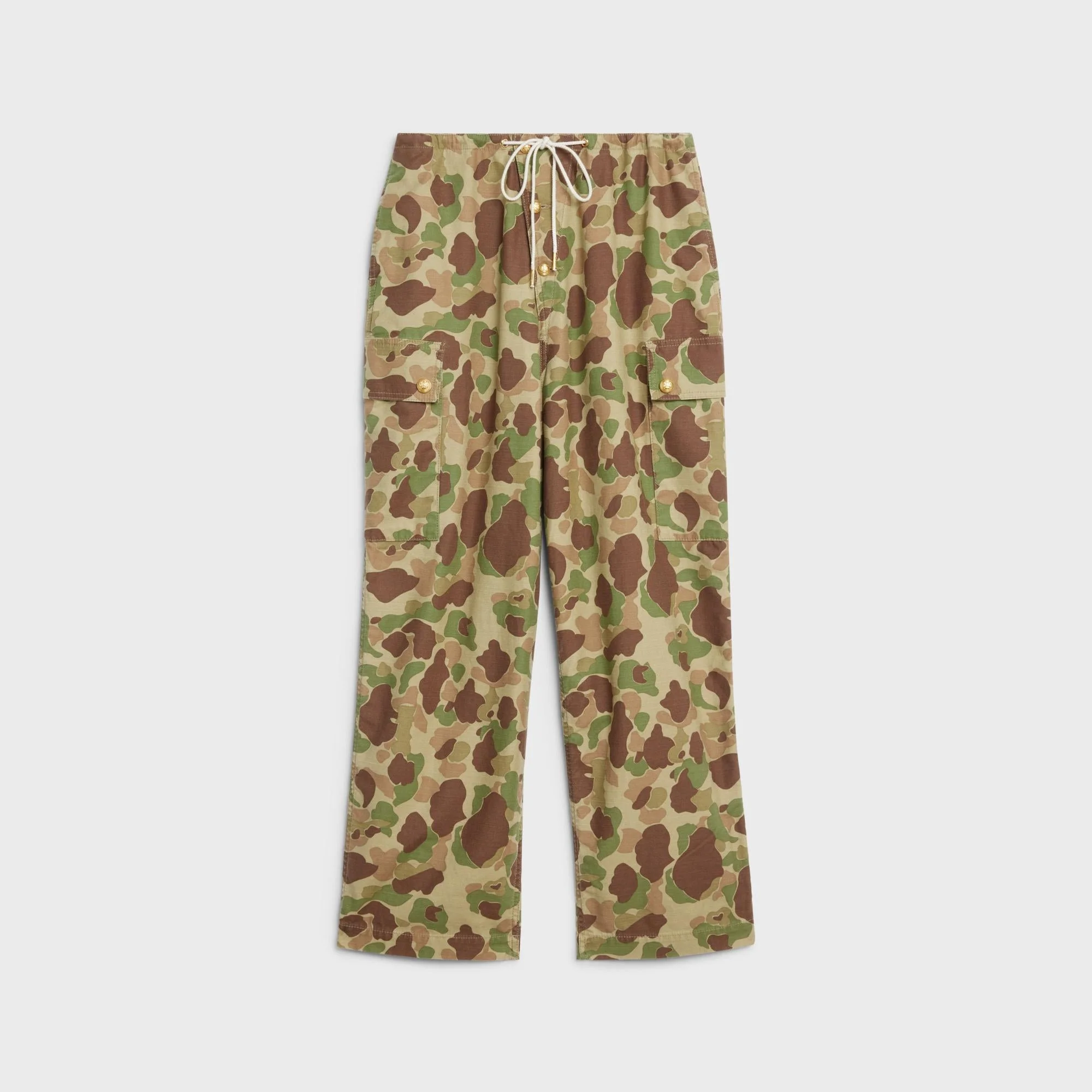 Pants Cargo Coton Camouflage Pantalon - Kaki - Image 2