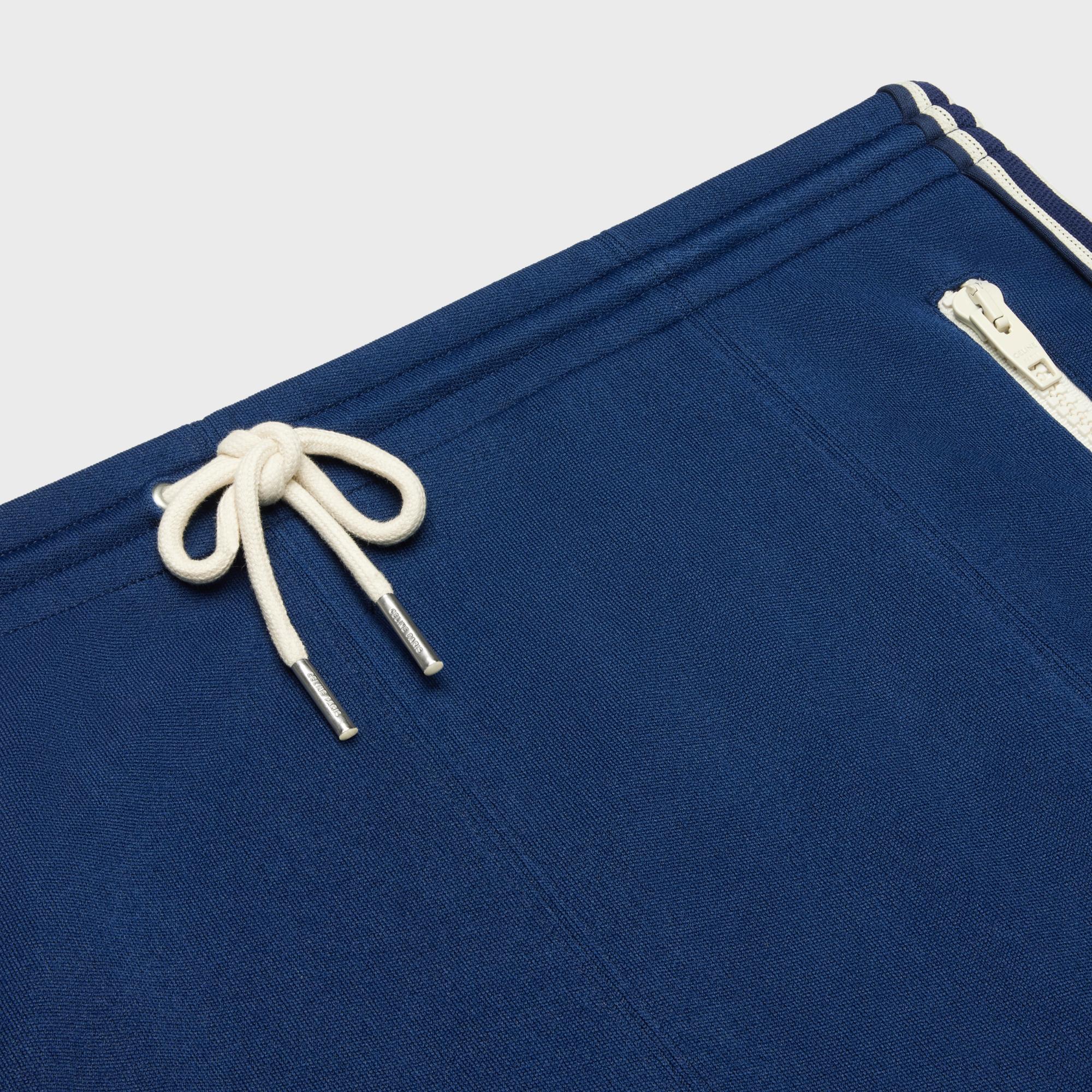Skirt Droite Bande Bicolore Double-Face Jersey Jupe - Blue/White - Image 5