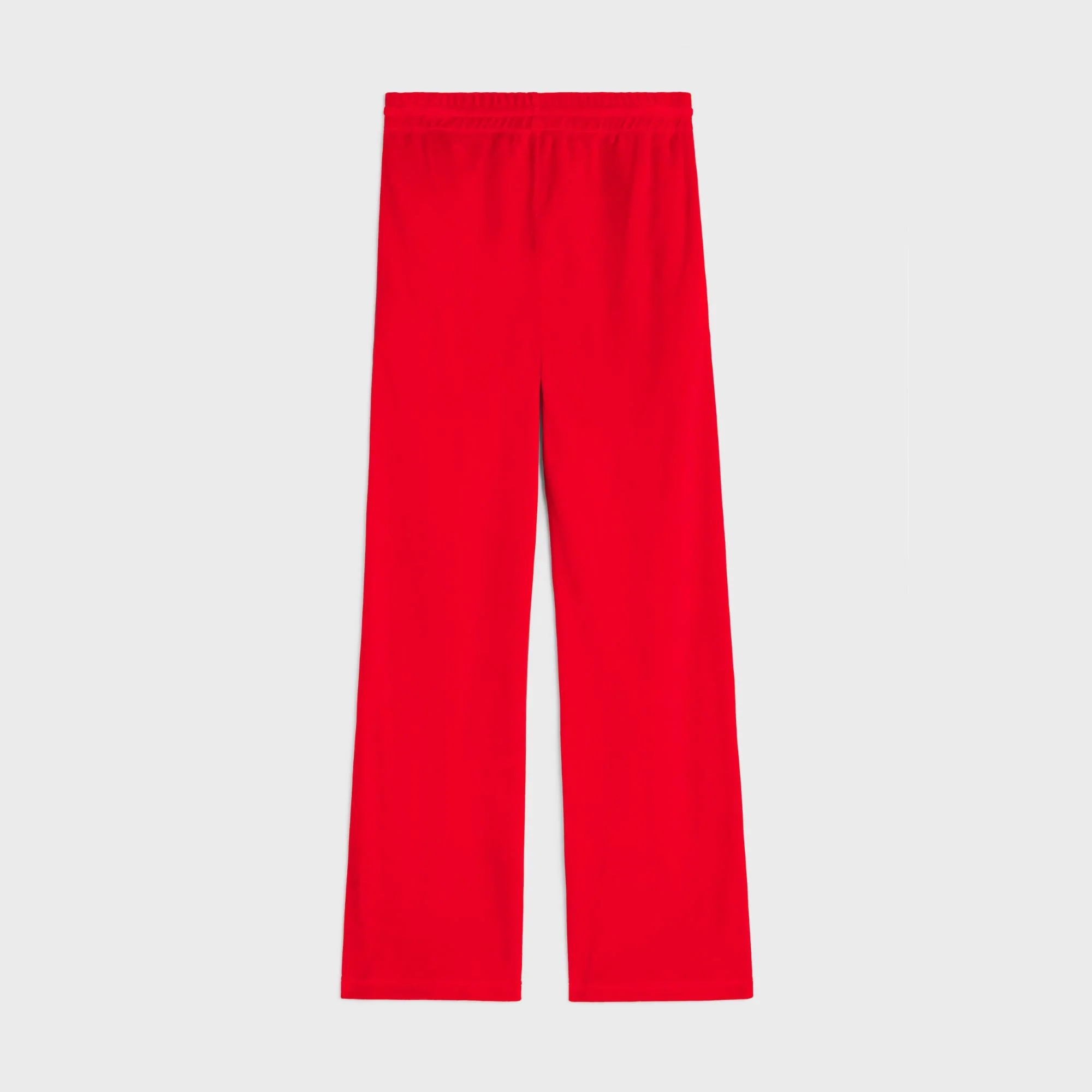 Jogging Droit Triomphe Velvet Jersey - Poppy Red/Off White - Image 3