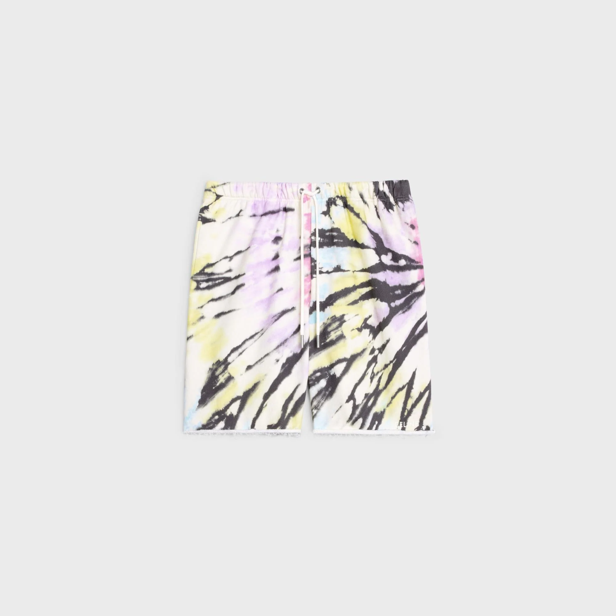 Short Celine Molleton Coton Print Multico - Multicolor Pastel/ Off White - Image 7