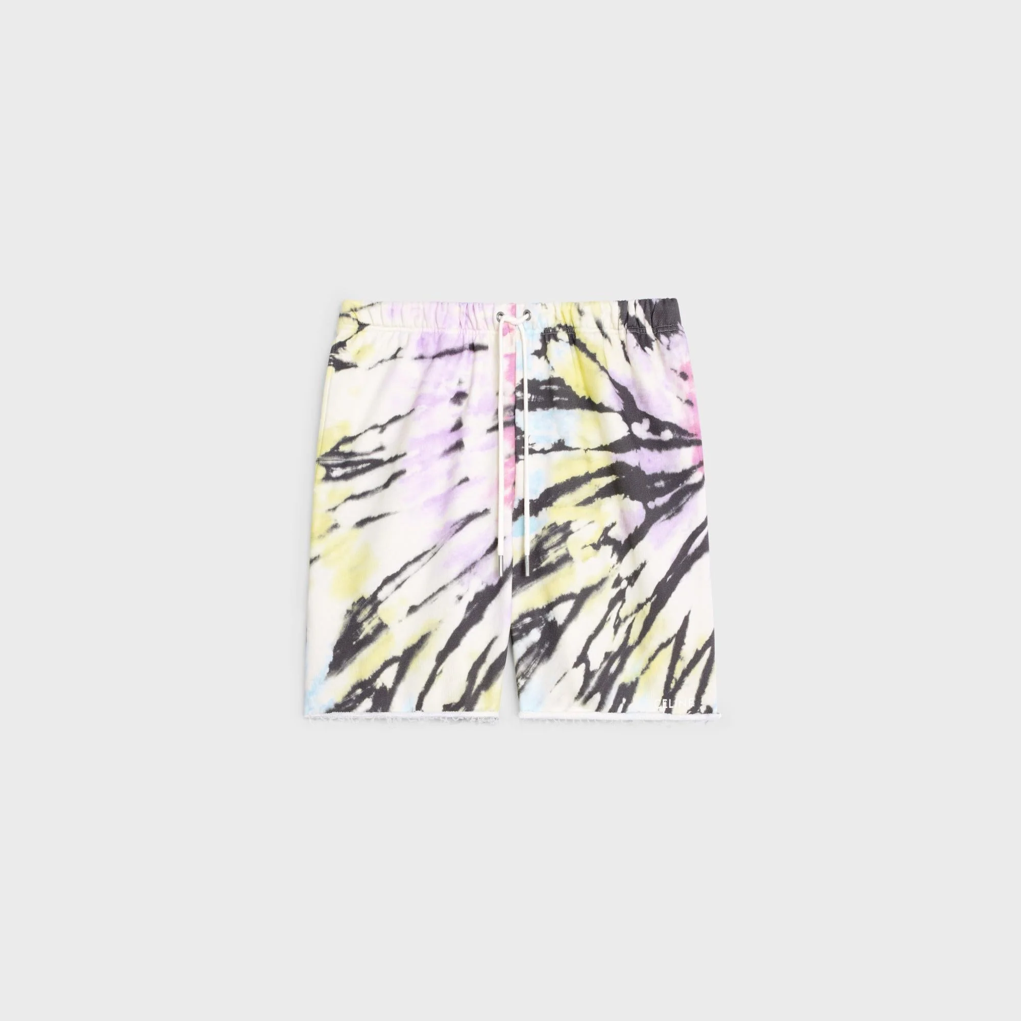 Short Celine Molleton Coton Print Multico - Multicolor Pastel/ Off White - Image 8