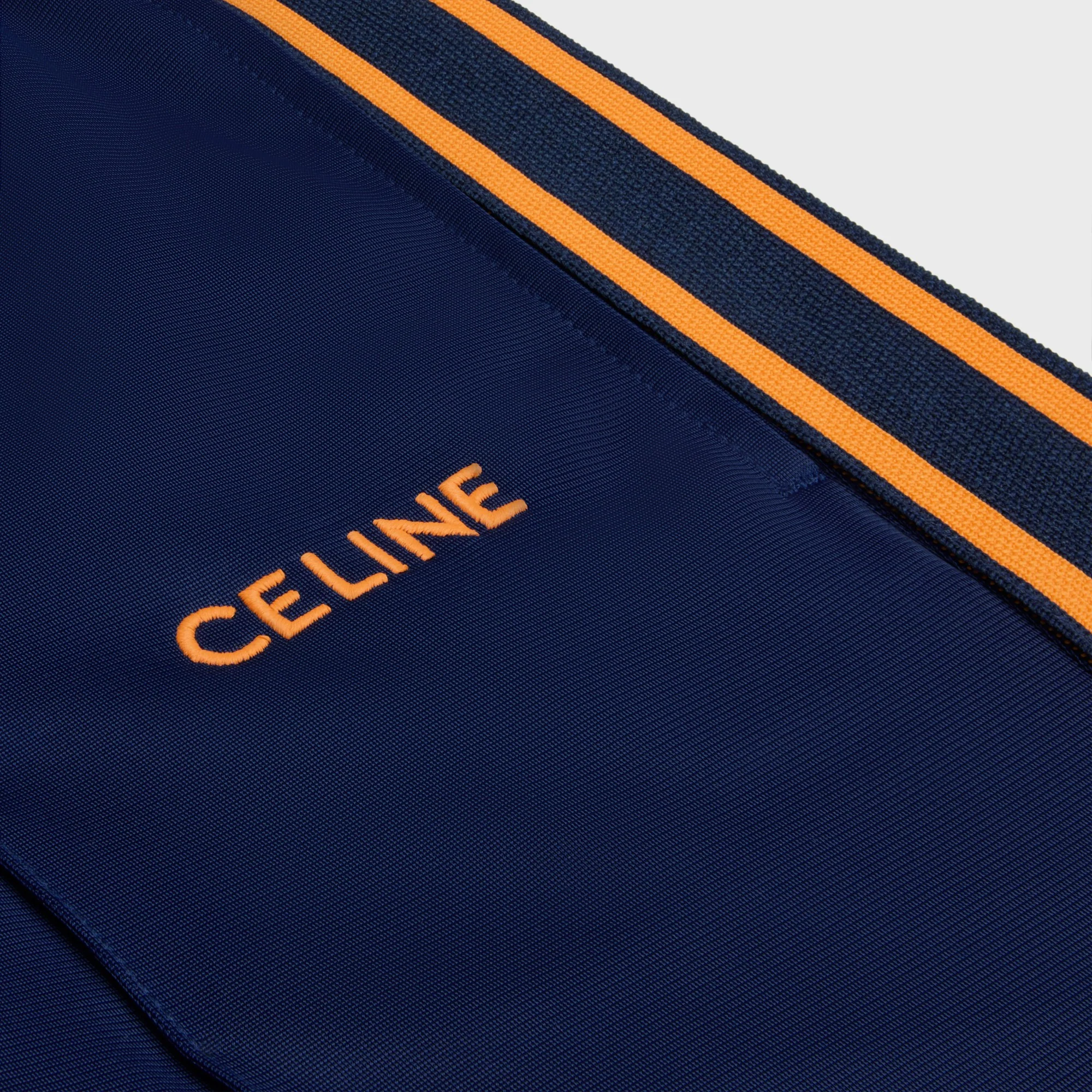 Pantalon Tracksuit Celine Double Jersey Vintage - Navy / Orange - Image 10
