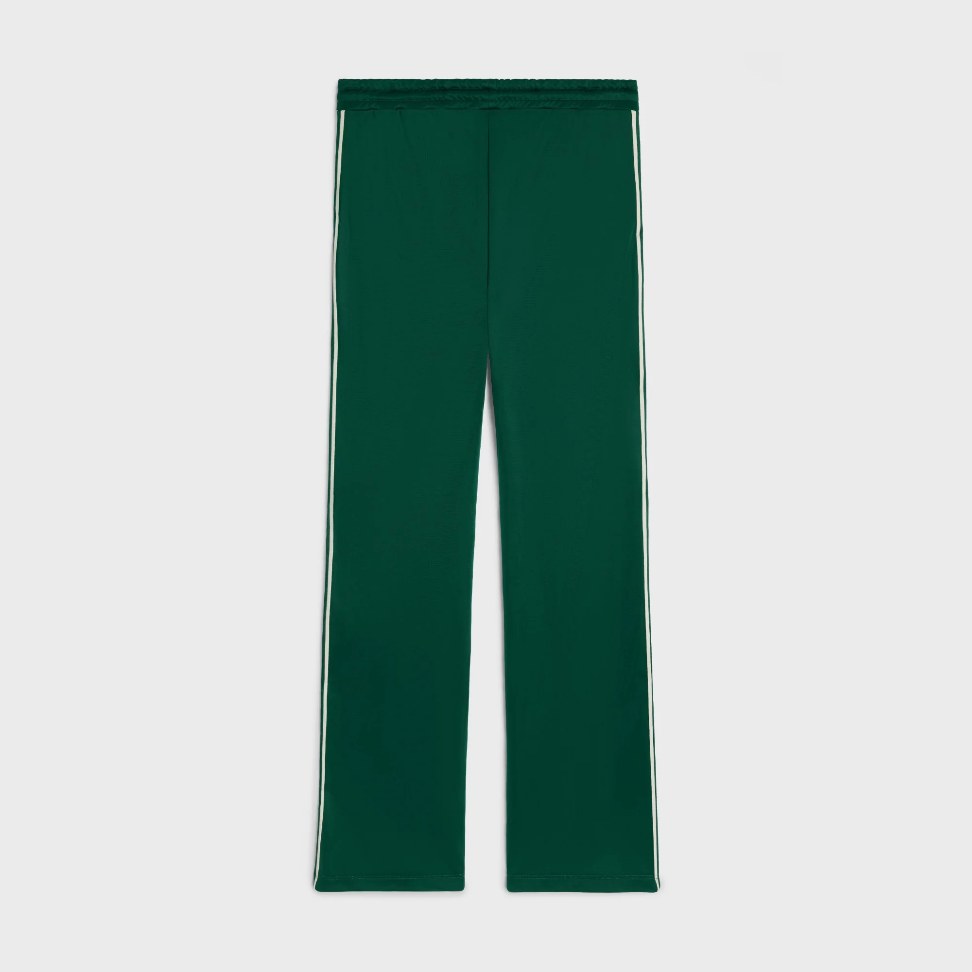 Pantalon Tracksuit Celine Double Jersey Vintage - Vert Bouteille / Off White - Image 2