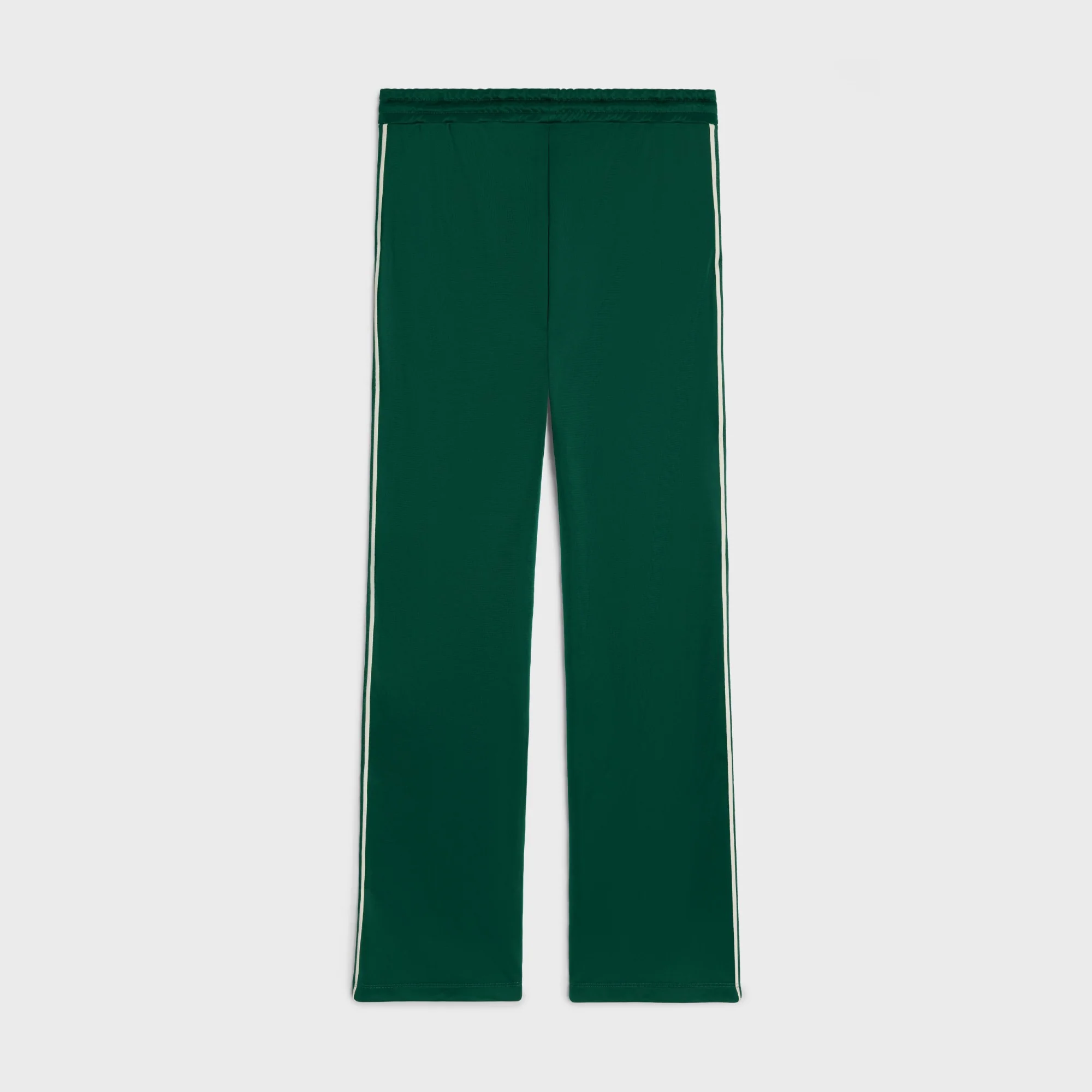 Pantalon Tracksuit Celine Double Jersey Vintage - Vert Bouteille / Off White - Image 6